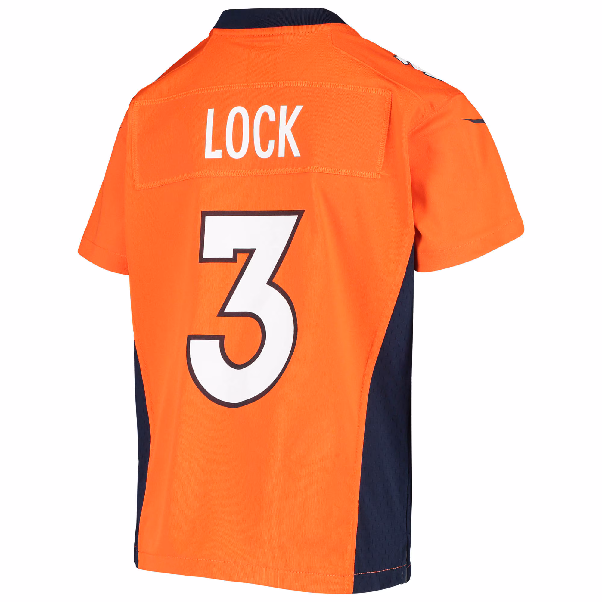 Drew Lock Denver Broncos Youth Player Game Jersey - Orange