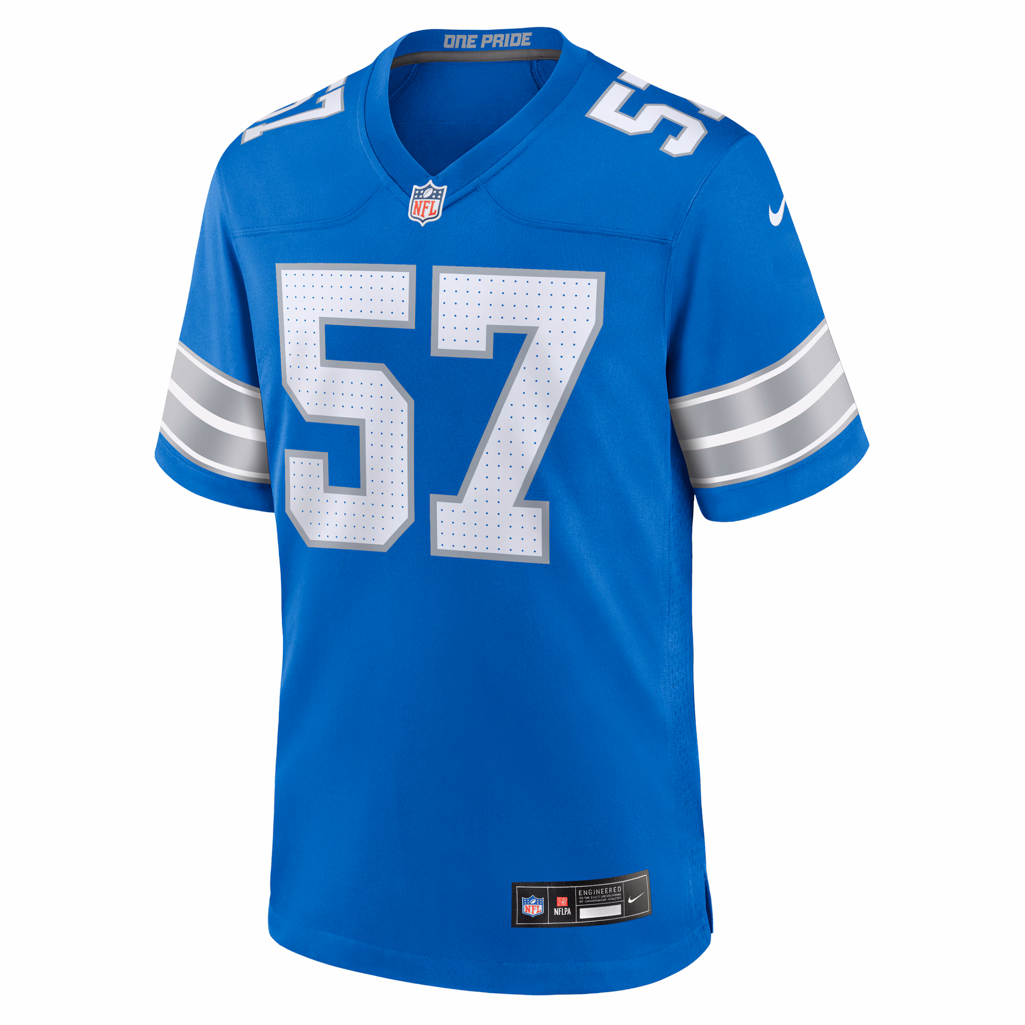 Nate Lynn Detroit Lions Game Jersey -  Blue