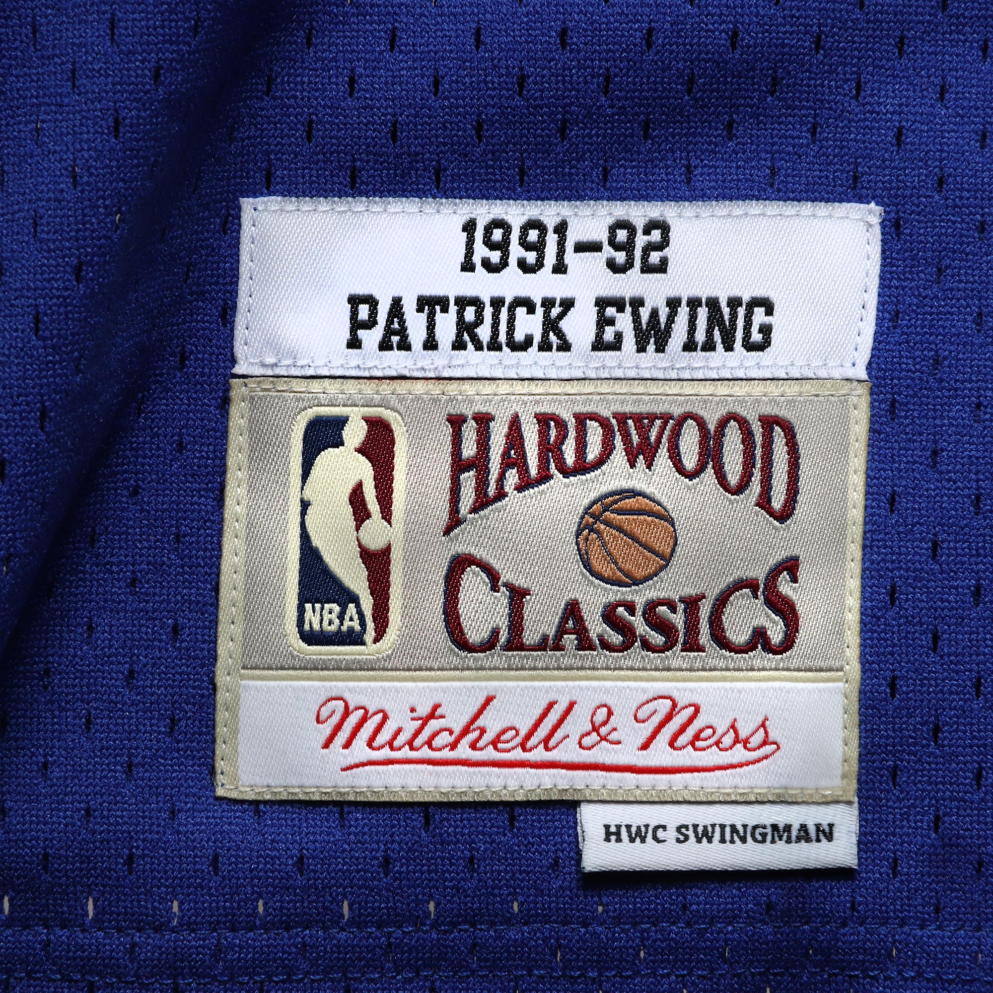 Patrick Ewing New York Knicks Mitchell & Ness 1991/92 Hardwood Classics Swingman Jersey - Blue