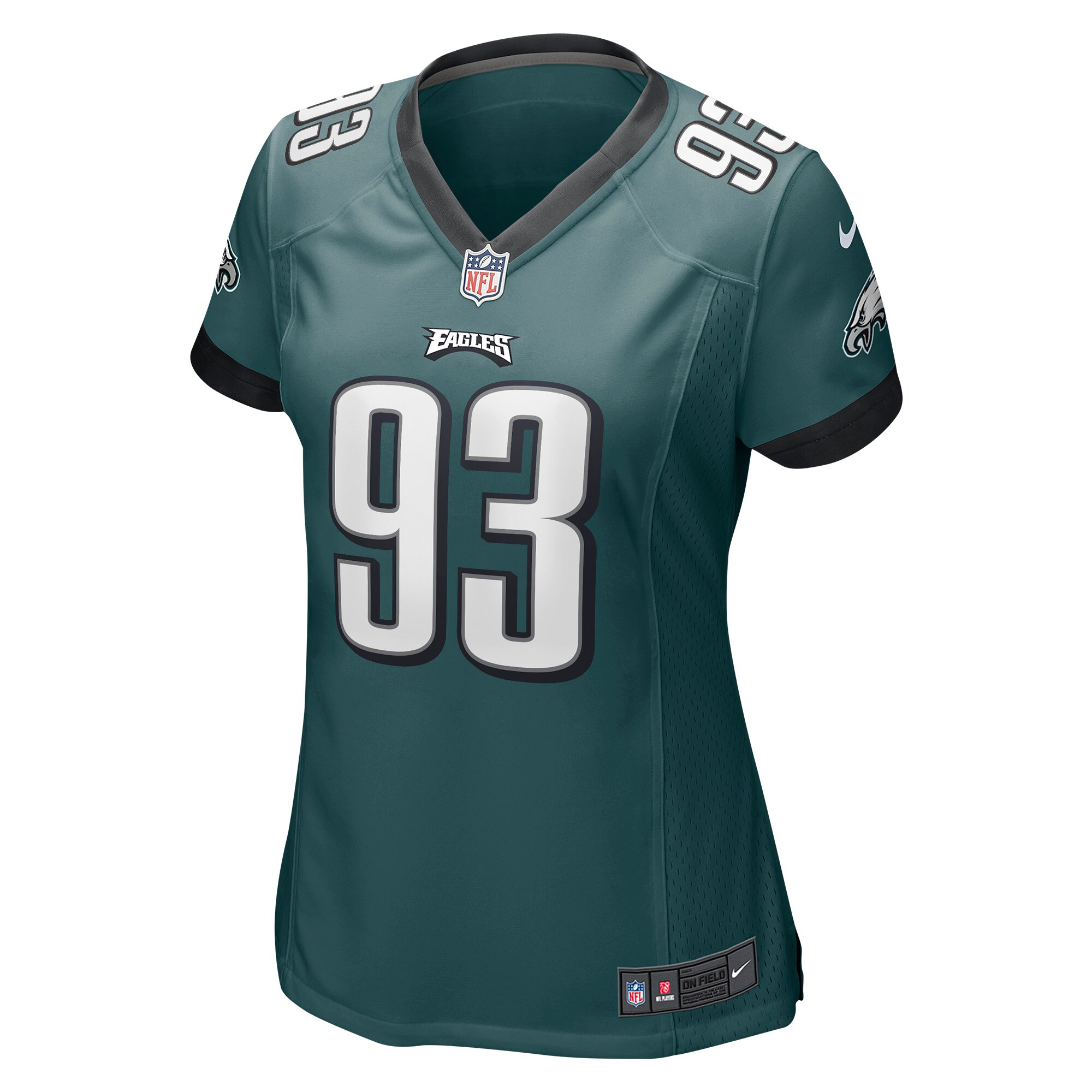 Milton Williams Philadelphia Eagles  Women's Game Jersey - Midnight Green