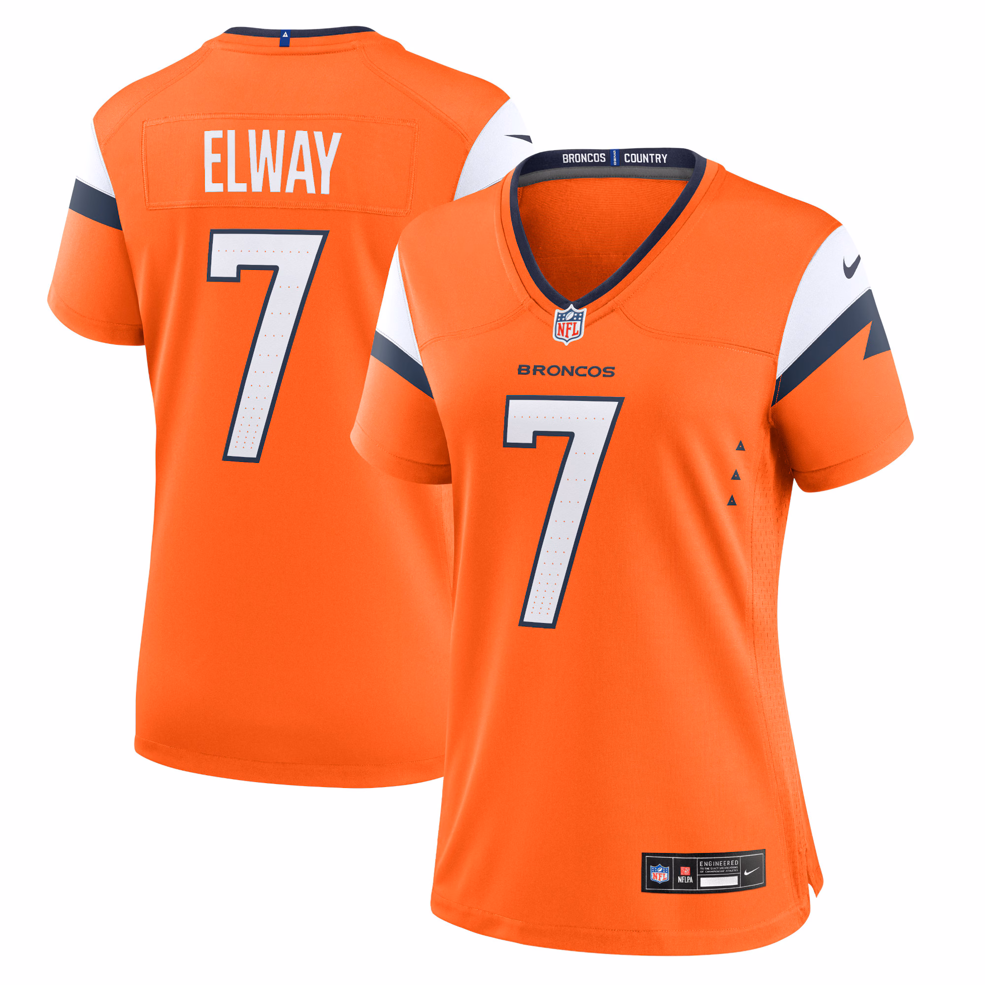John Elway Denver Broncos Women's Mile High Collection Retired Player Game Jersey - Orange