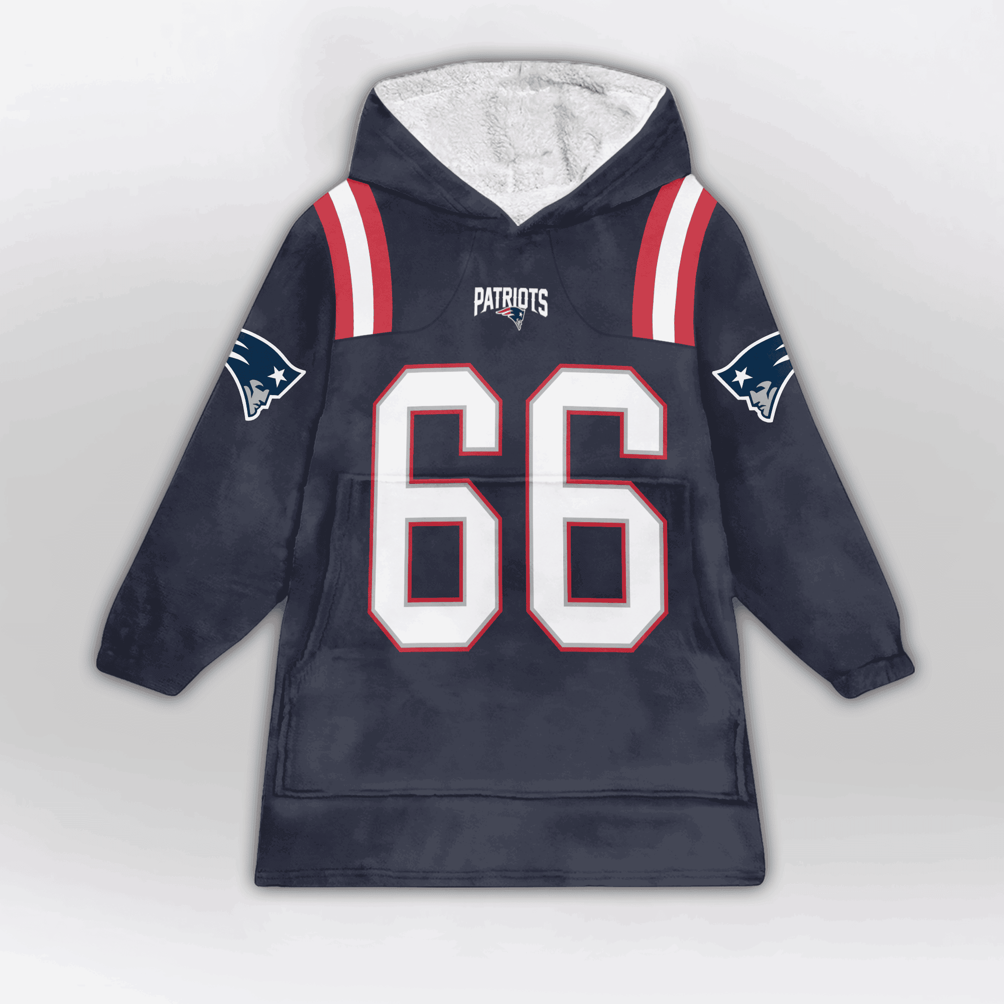 Kid 66 New England Football Unisex Blanket Hoodie