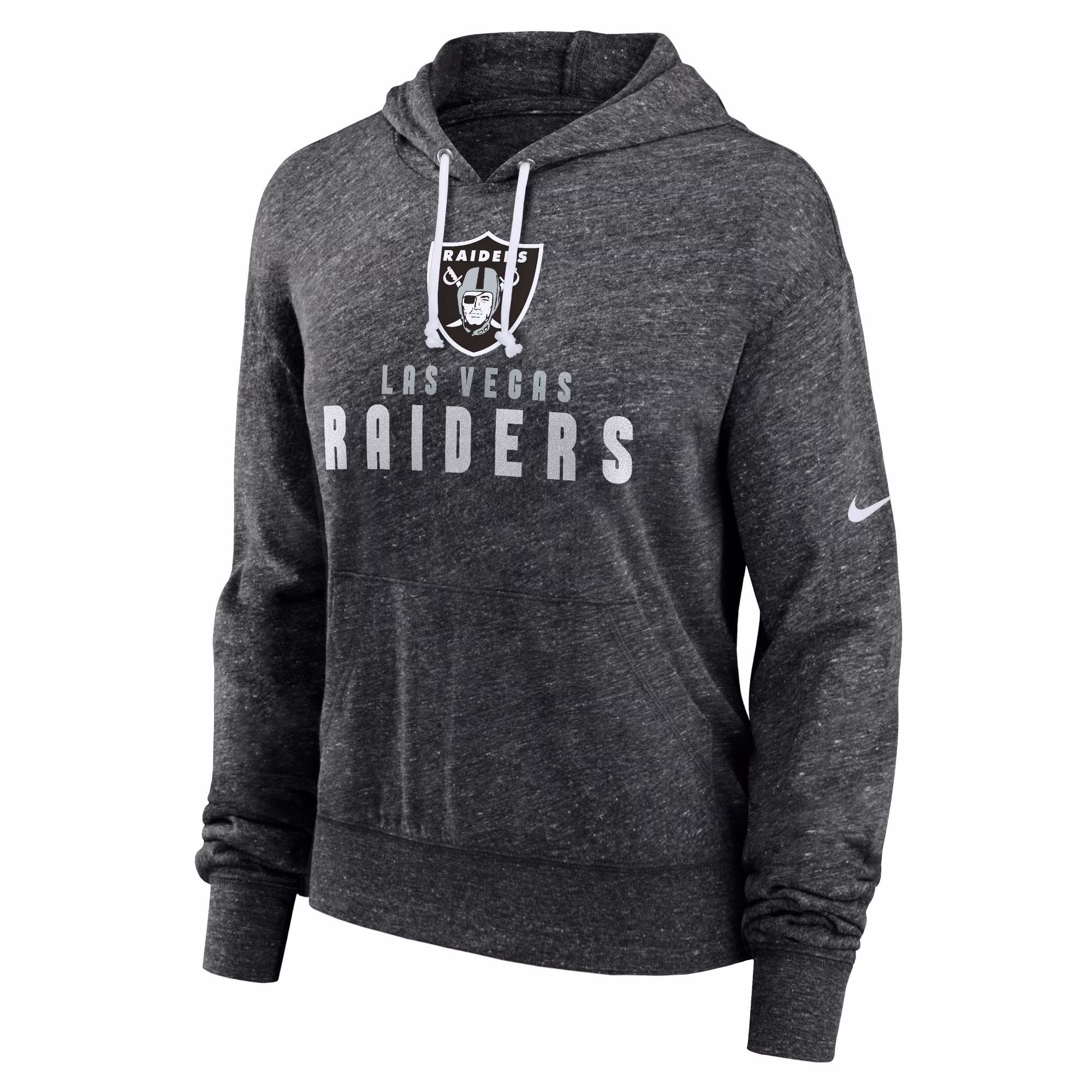 Las Vegas Raiders Women's Gym Vintage Lightweight Hooded Top - Black