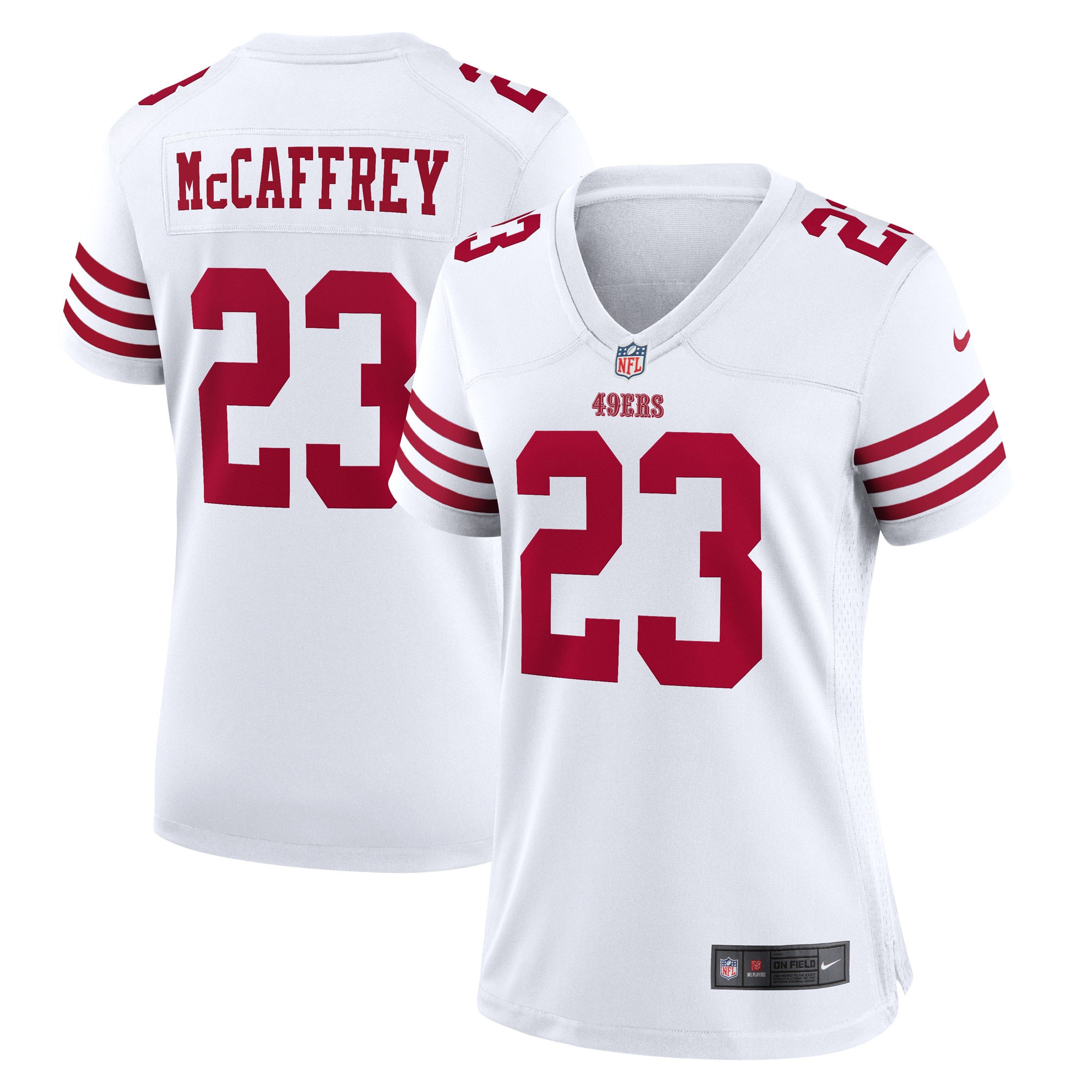 Christian McCaffrey San Francisco 49ers  Women's Game Player Jersey - White