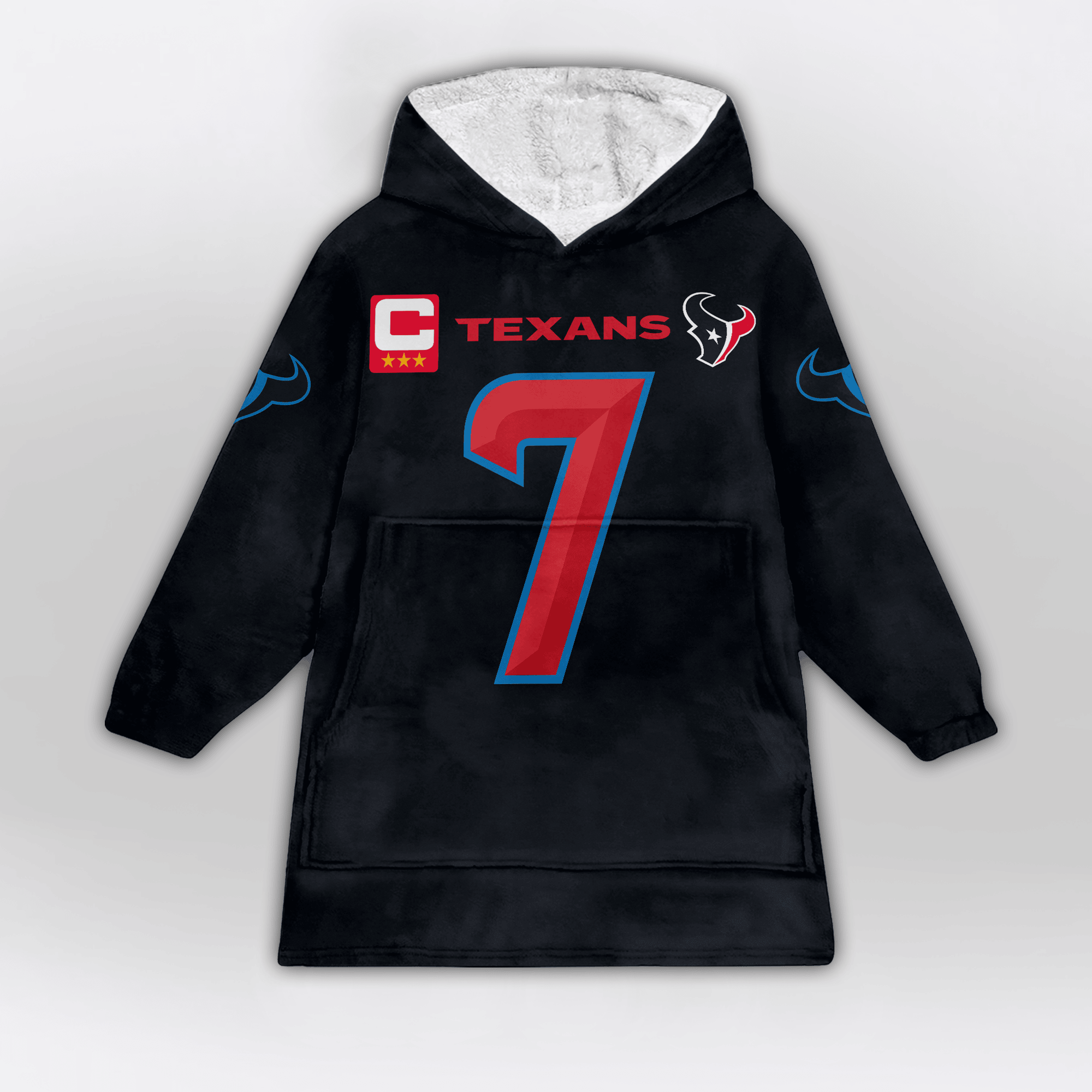 Kid C.J.S 7 Captain Houston Football Unisex Blanket Hoodie
