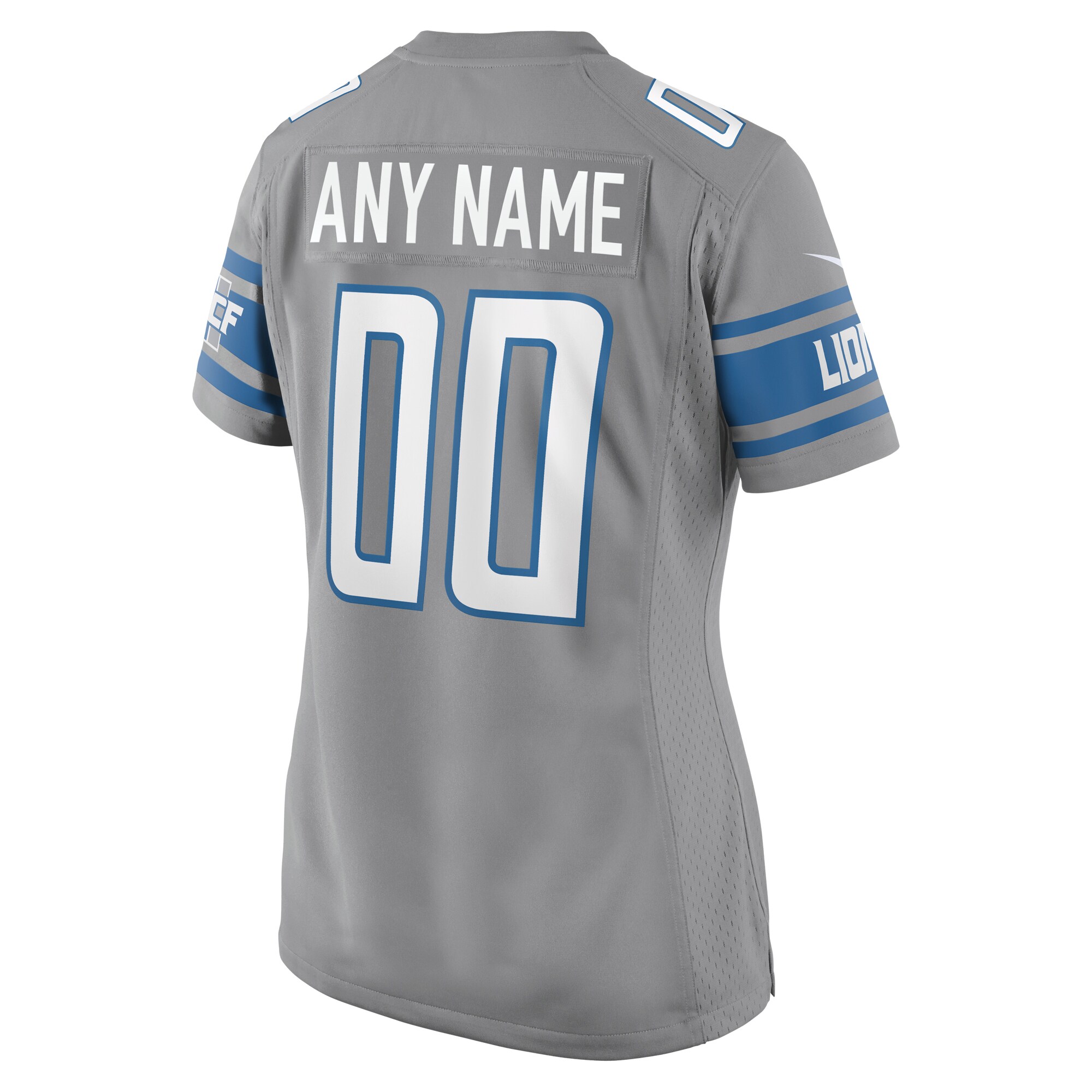 Detroit Lions  Women's Alternate Custom Game Jersey - Gray