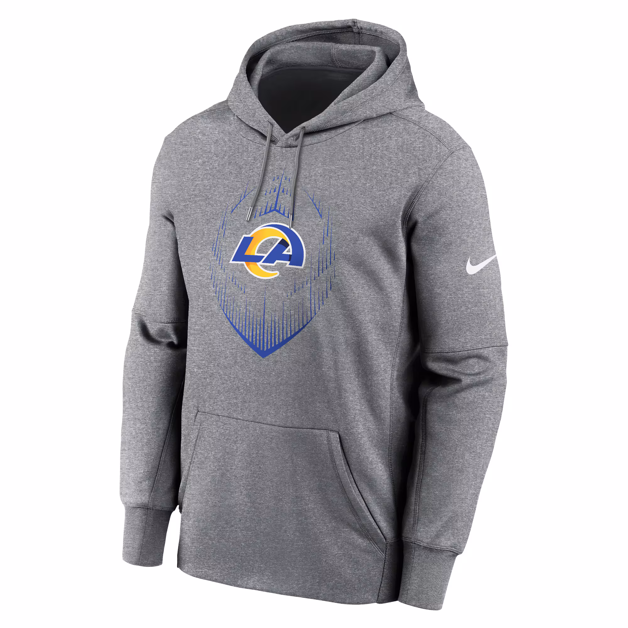 Los Angeles Rams Icon Performance Pullover Hoodie - Heather Gray
