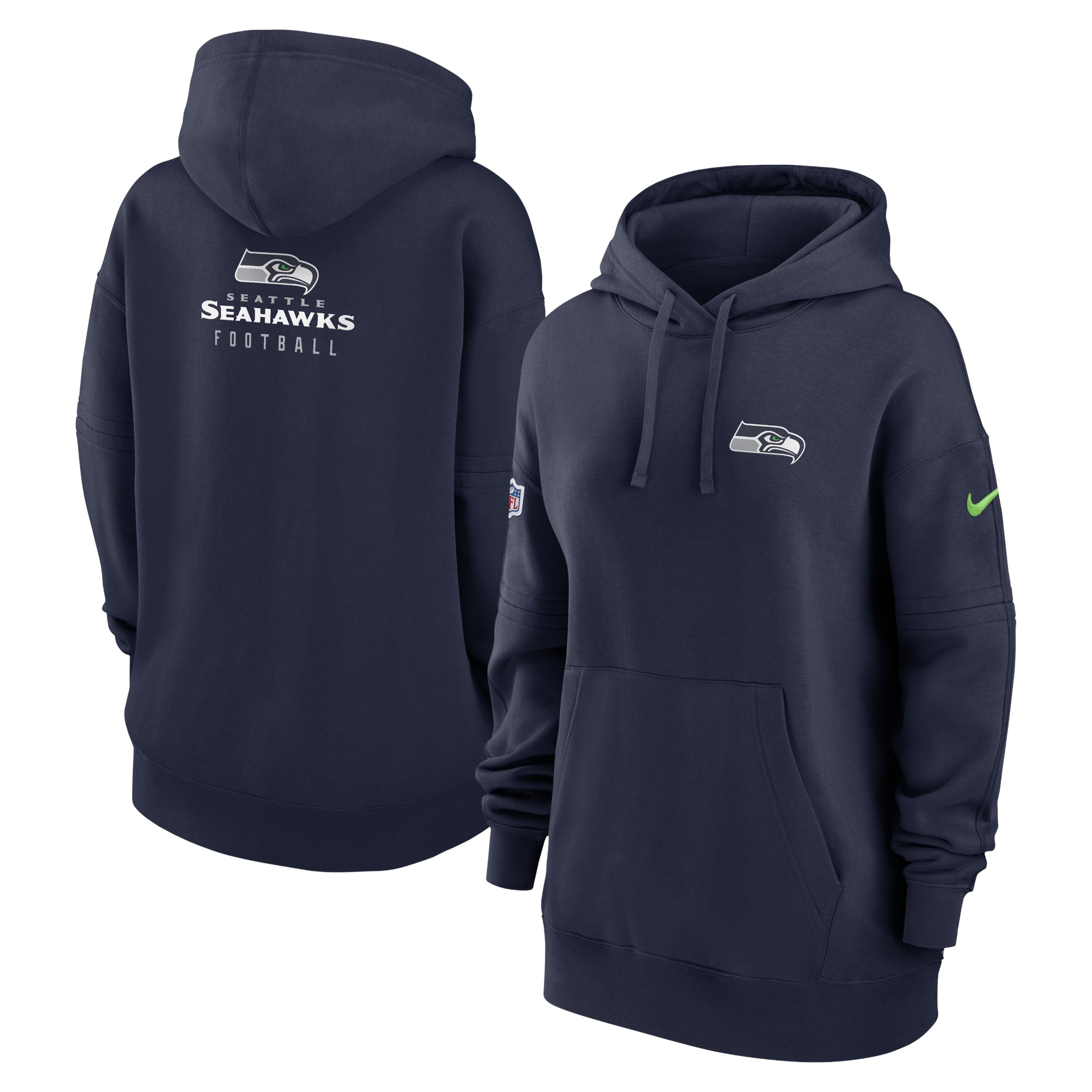 Seattle Seahawks  Women's 2023 Sideline Club Fleece Pullover Hoodie - College Navy