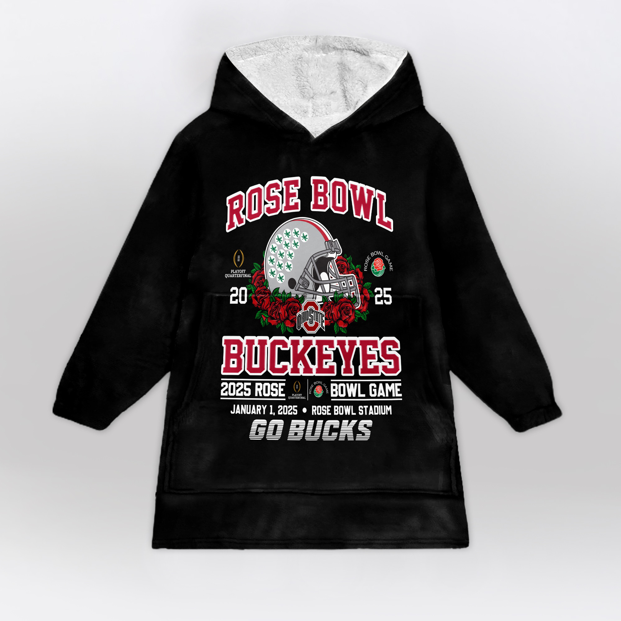 Adult Champions Ohio State Football Unisex Blanket Hoodie