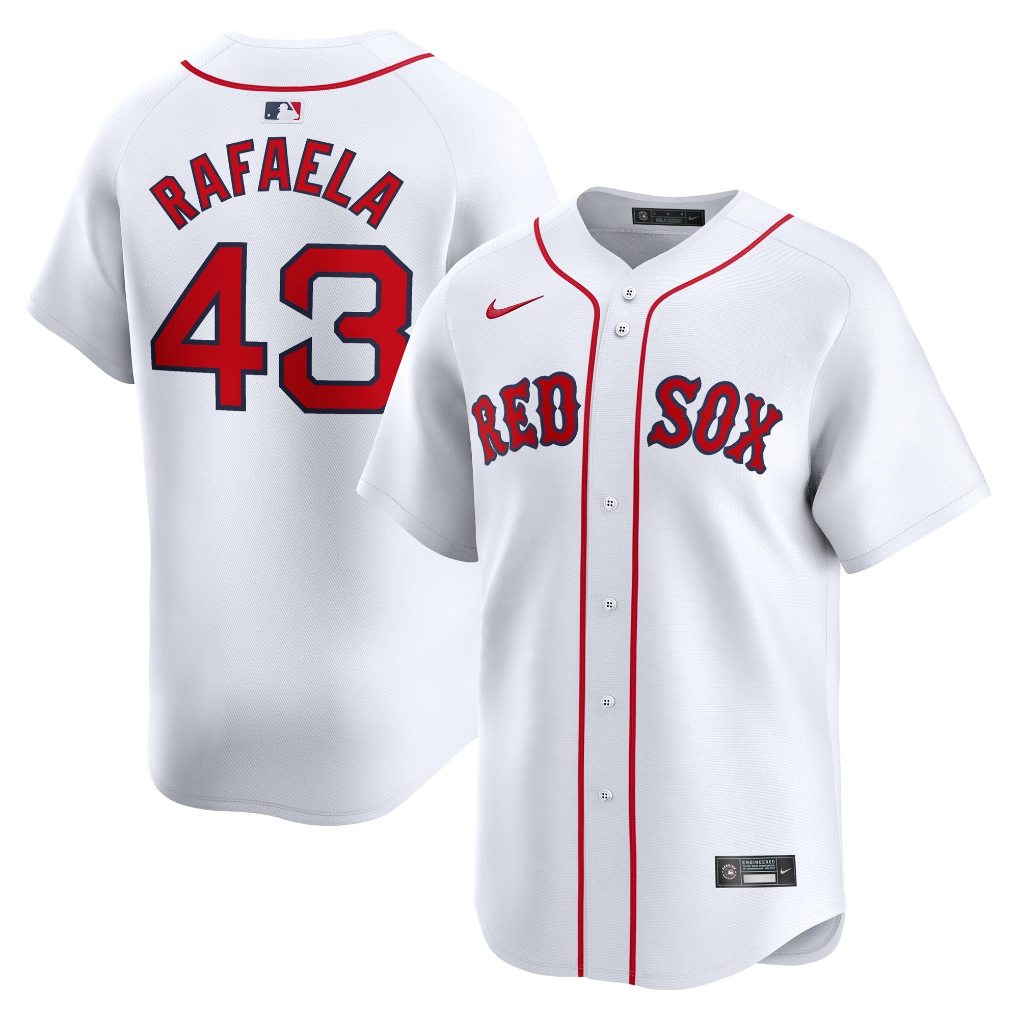 Men's Boston Red Sox Ceddanne Rafaela  White Home Limited Player Jersey