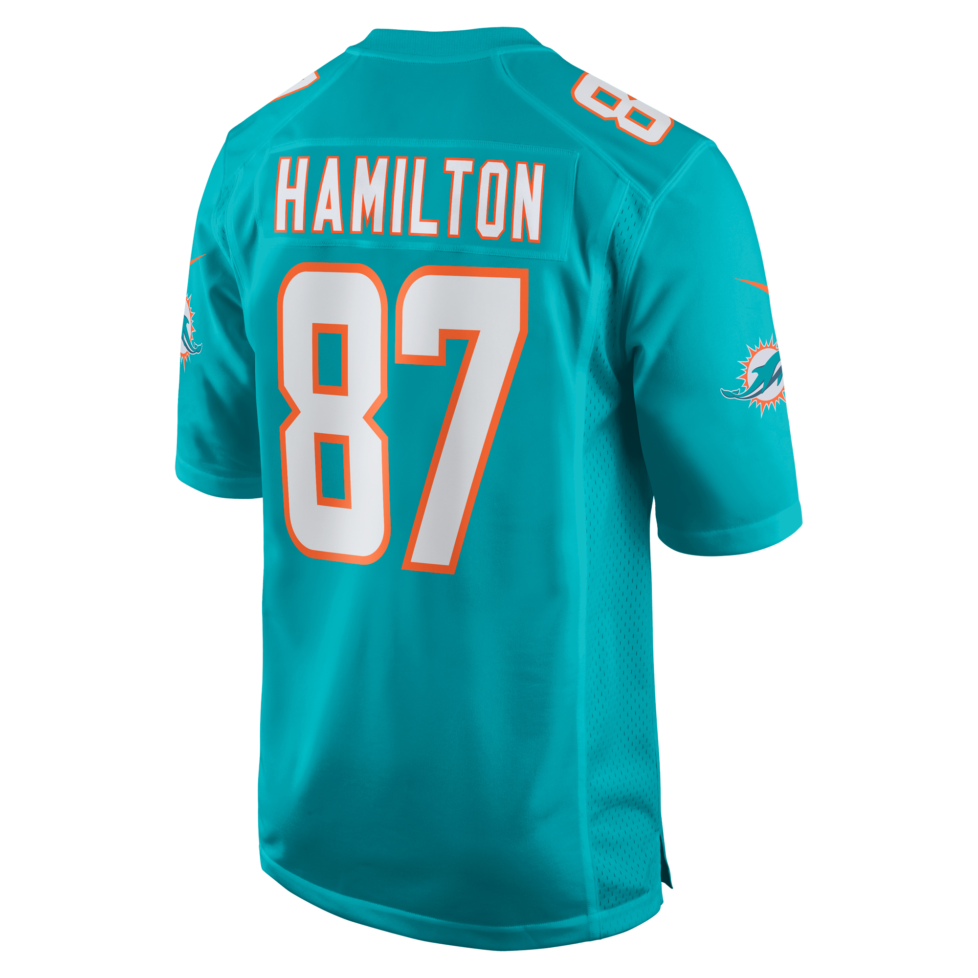 DaeSean Hamilton Miami Dolphins Home Game Player Jersey - Aqua