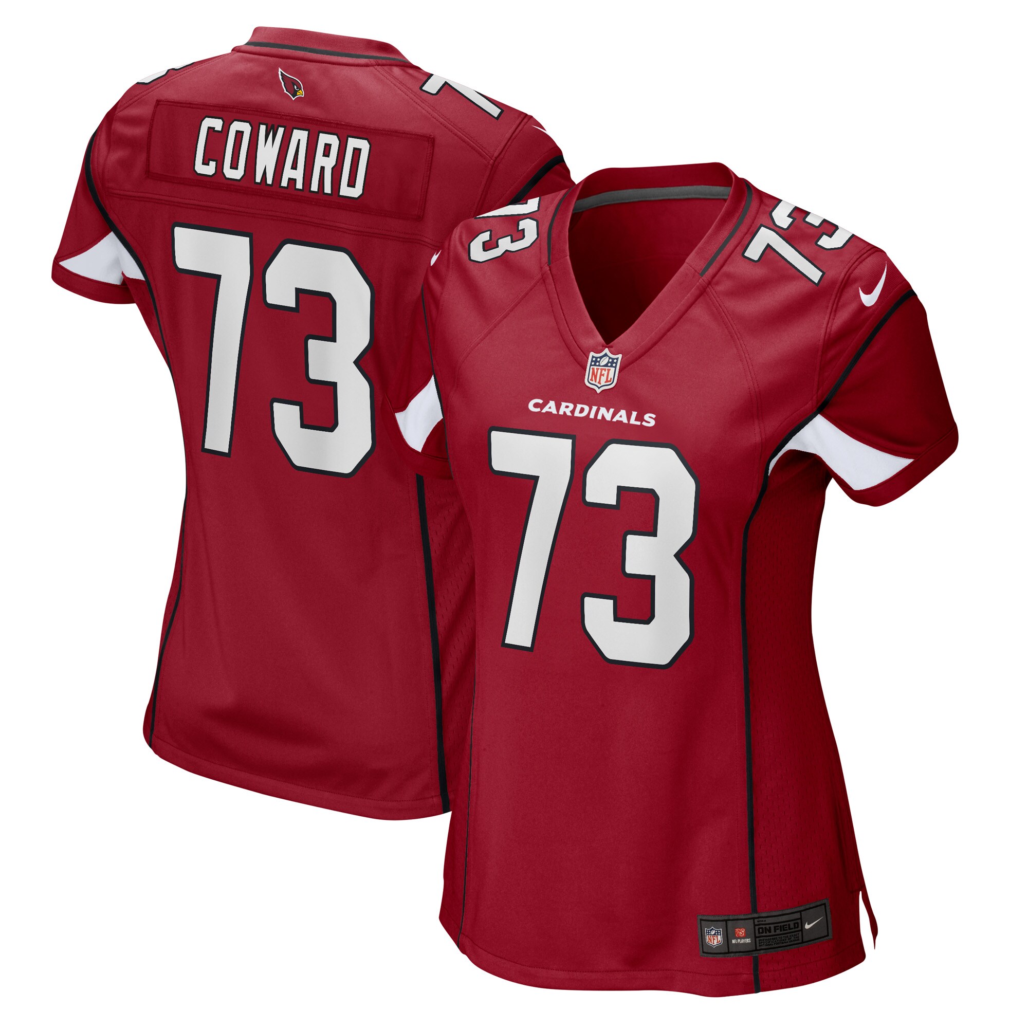 Rashaad Coward Arizona Cardinals  Women's Game Player Jersey - Cardinal