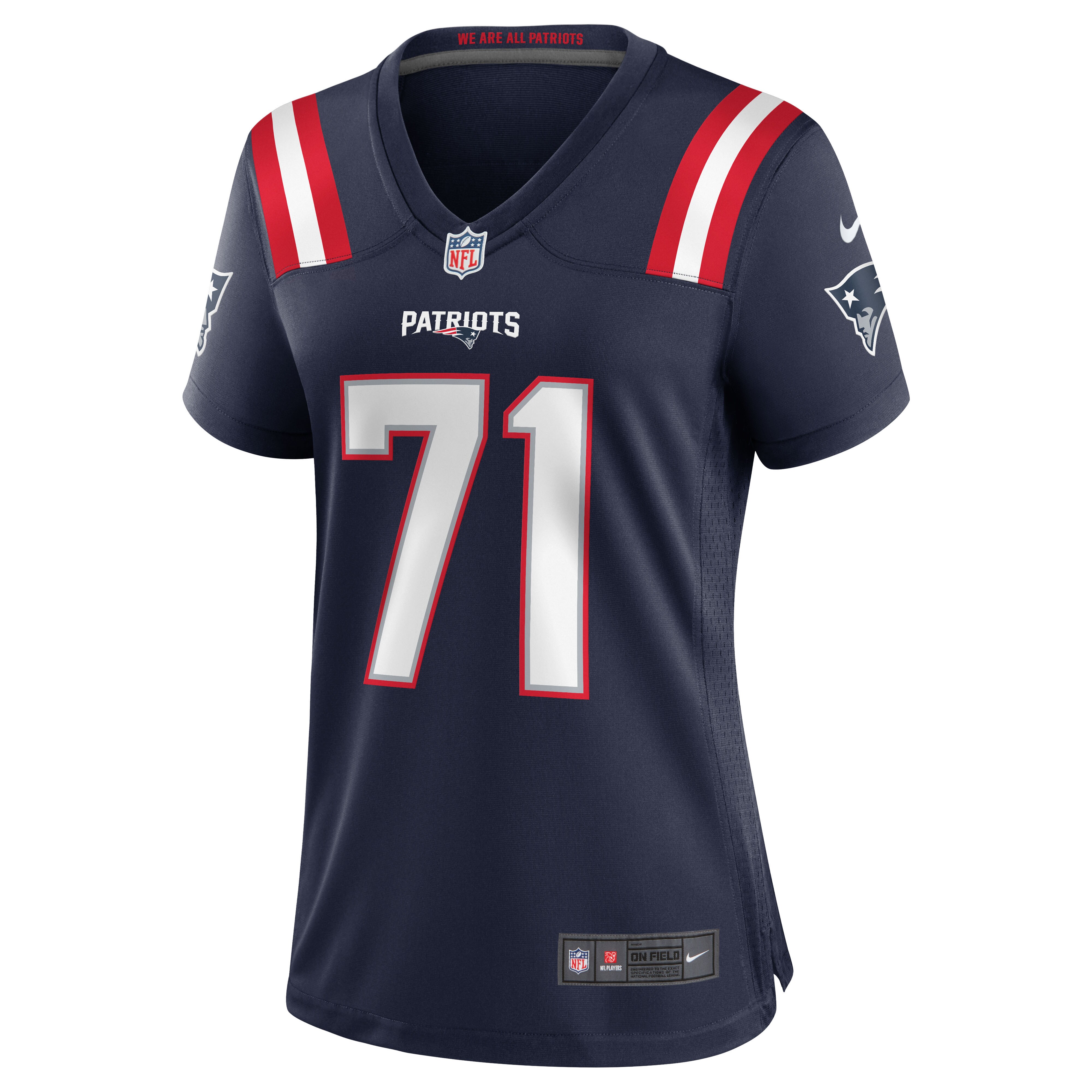 Mike Onwenu New England Patriots Women's Team Game Jersey - Navy