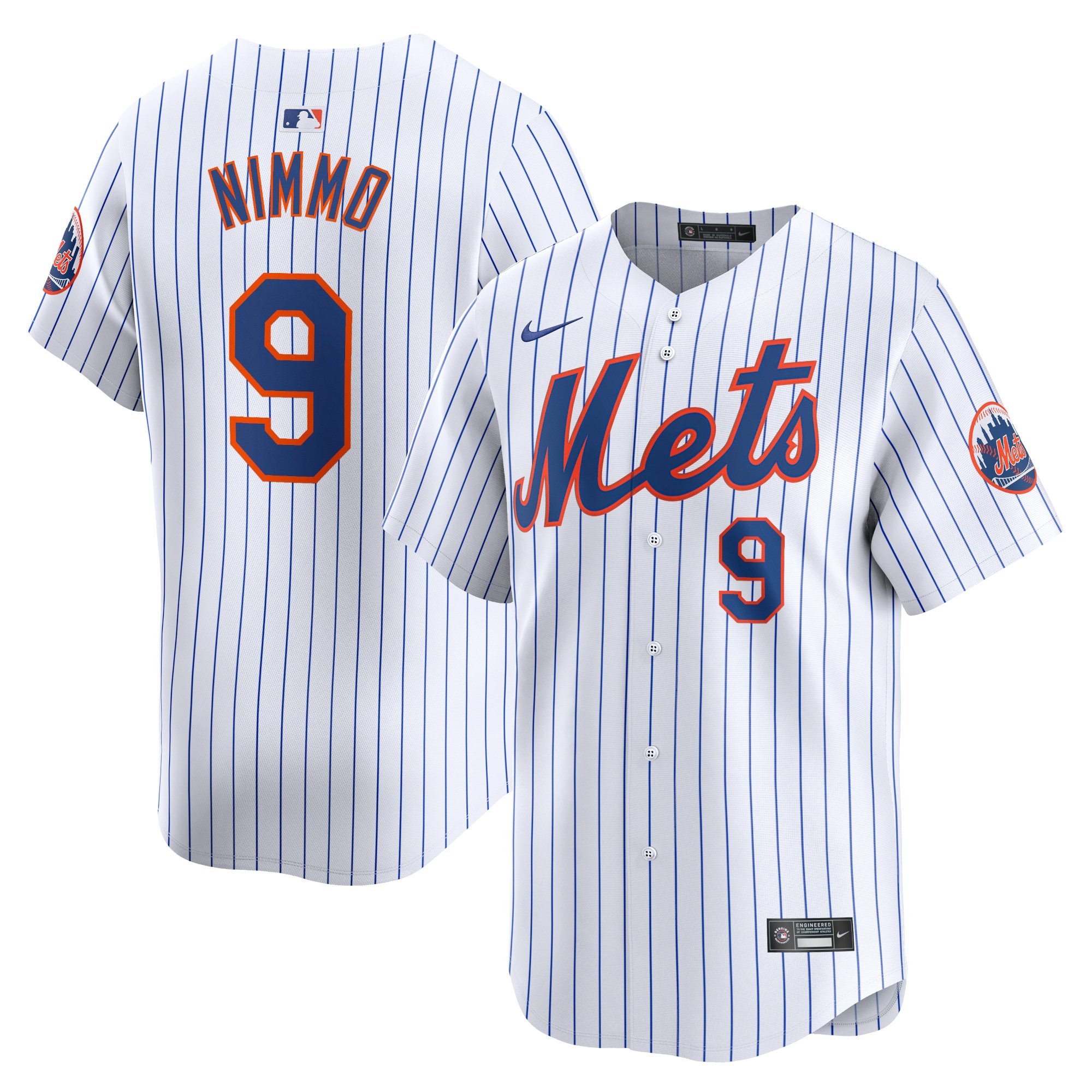 Men's New York Mets Brandon Nimmo  White Home Limited Player Jersey