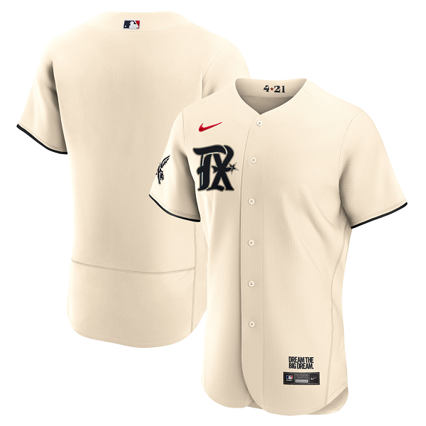 Men's Texas Rangers  Cream 2023 City Connect Flex Base Jersey