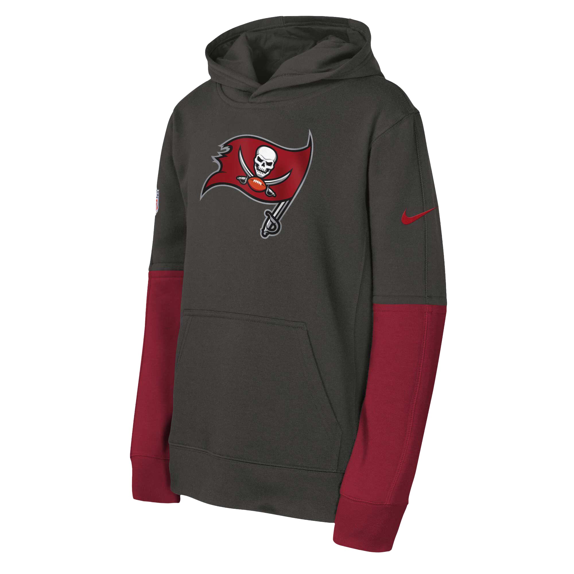 Tampa Bay Buccaneers Youth  Team Issue Club Pullover Hoodie - Pewter