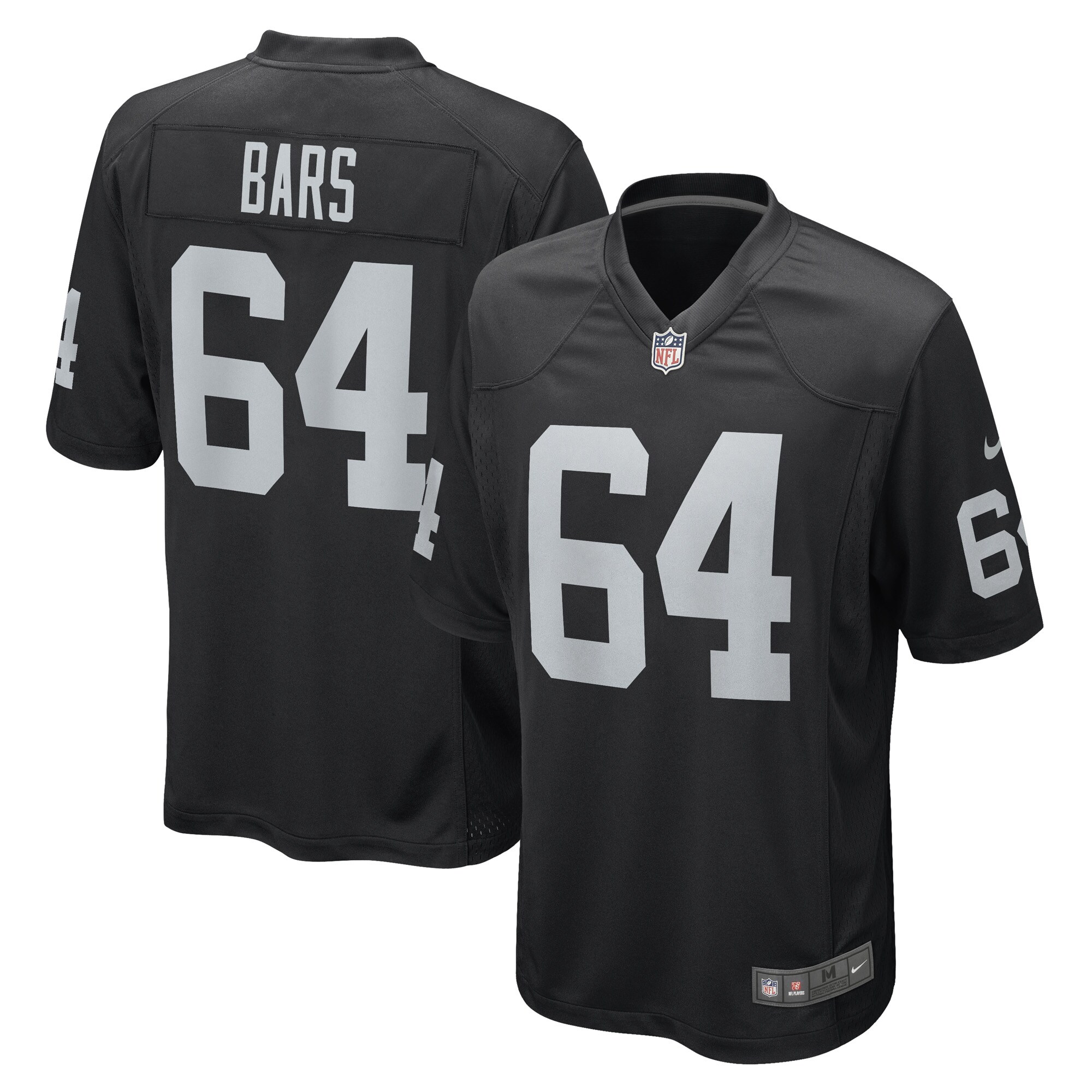 Alex Bars Las Vegas Raiders  Game Player Jersey - Black