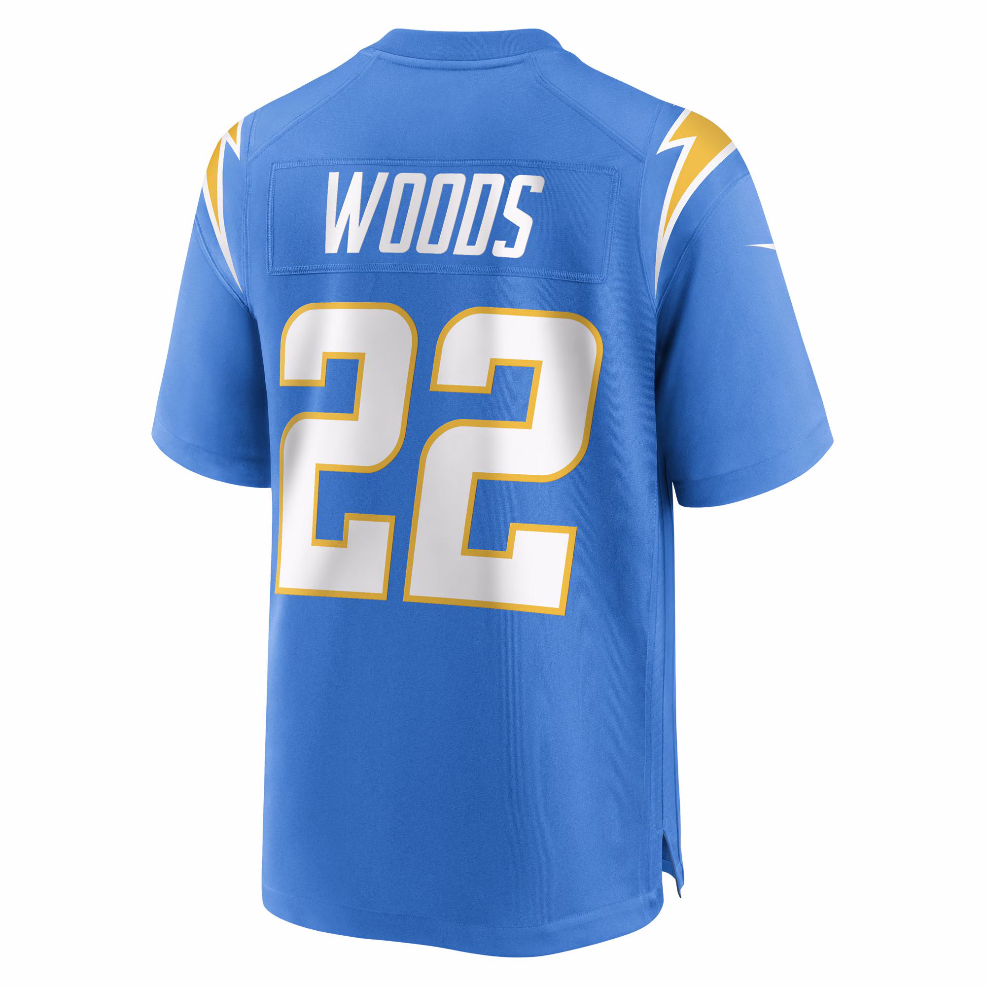 JT Woods Los Angeles Chargers Game Player Jersey - Powder Blue