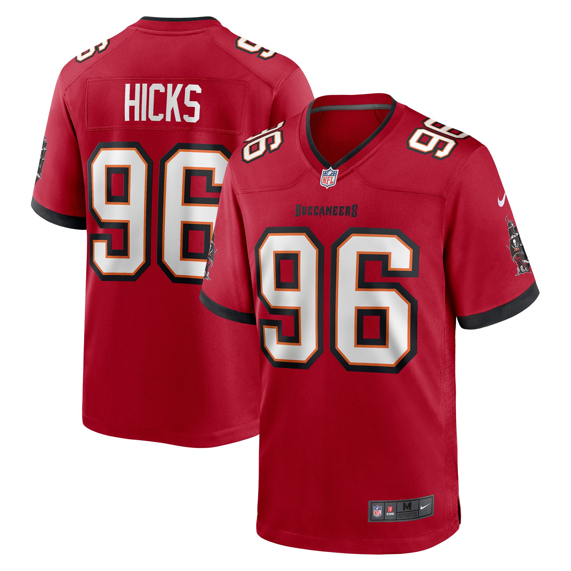 Akiem Hicks Tampa Bay Buccaneers  Game Player Jersey - Red