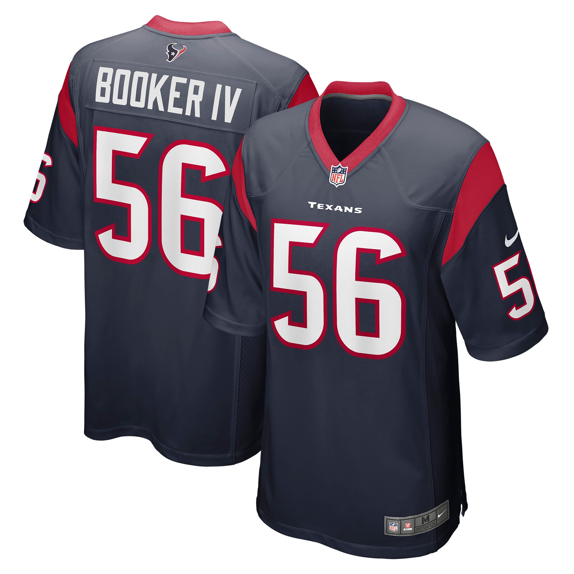 Thomas Booker IV Houston Texans  Game Player Jersey - Navy