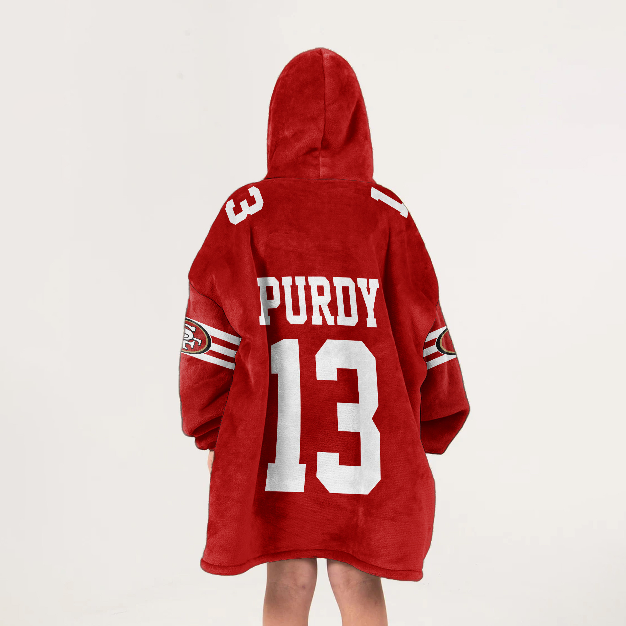 Adult B.P. 13 San Francisco 49ers Football Unisex Blanket Hoodie