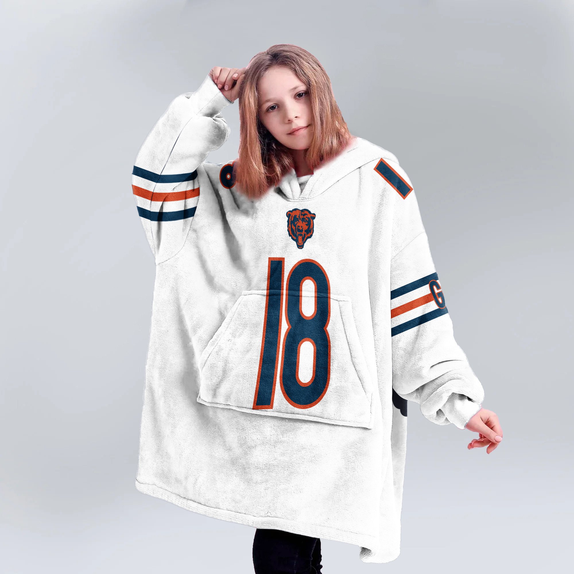 Adult C.W 18 Chicago Football Unisex Blanket Hoodie