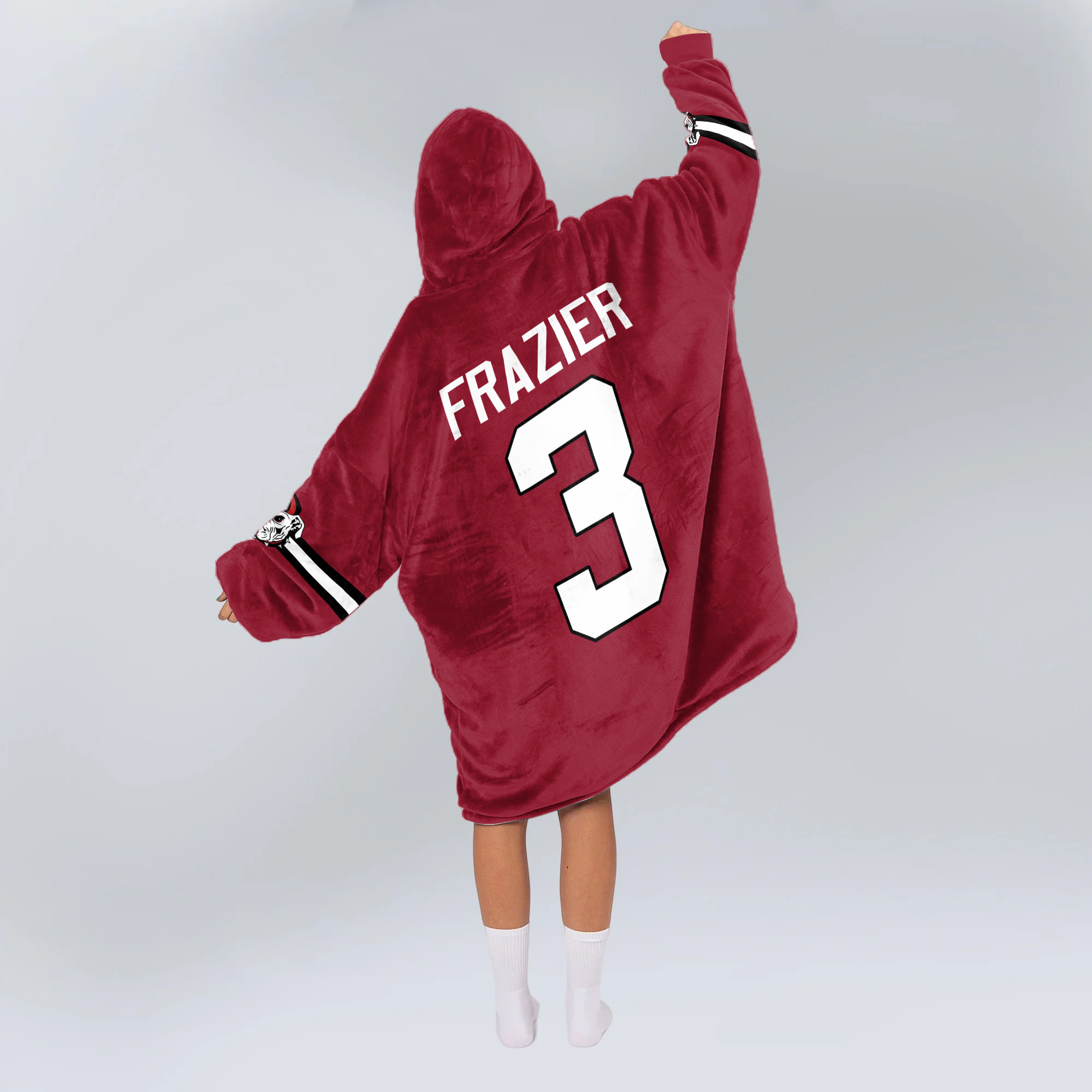 Adult 3 Georgia Football Unisex Blanket Hoodie