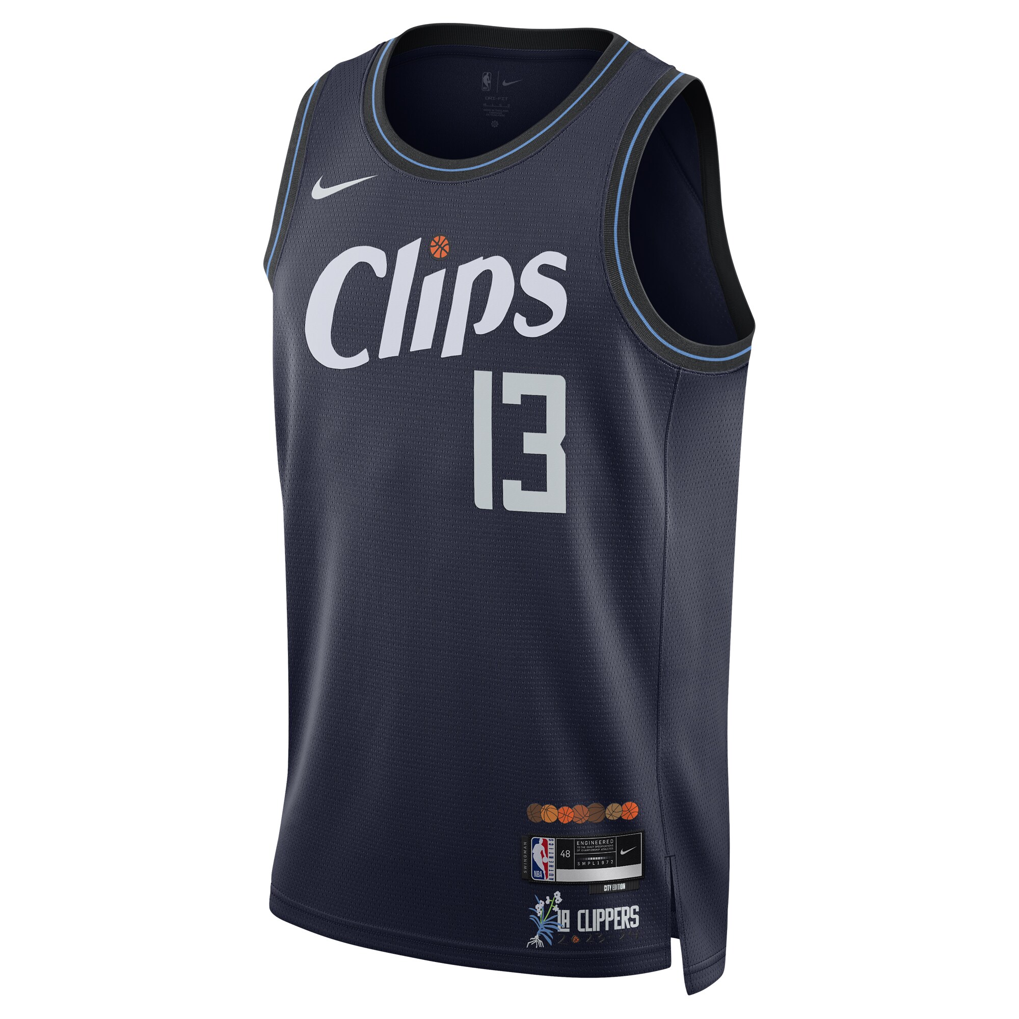 Unisex LA Clippers Paul George  Navy 2023/24 Swingman Jersey - City Edition