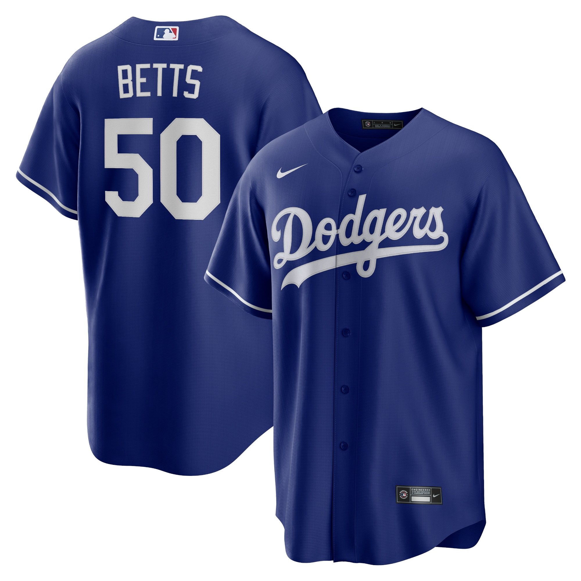 Men's Los Angeles Dodgers Mookie Betts  Royal Alternate Replica Player Name Jersey