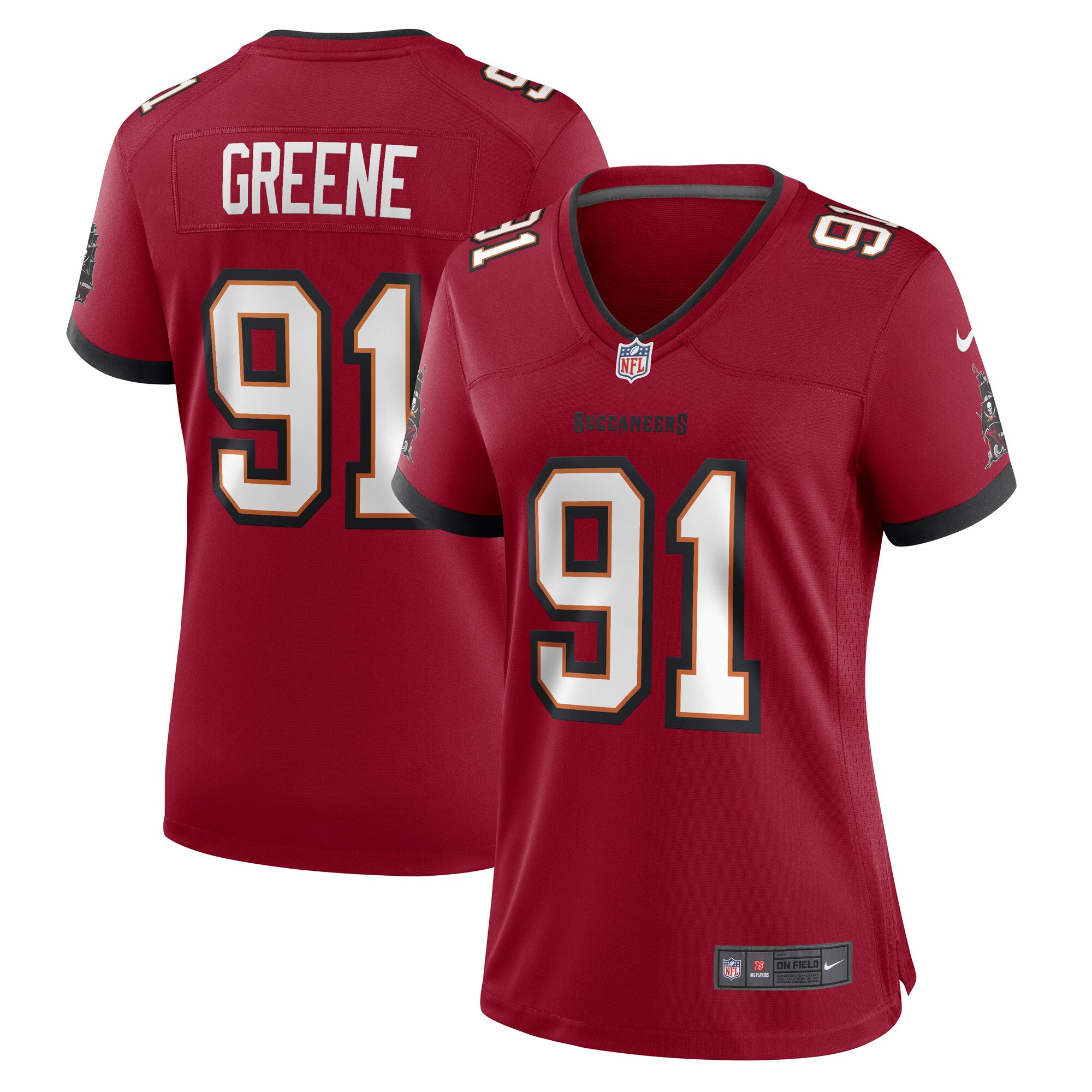 Mike Greene Tampa Bay Buccaneers  Women's Game Player Jersey - Red