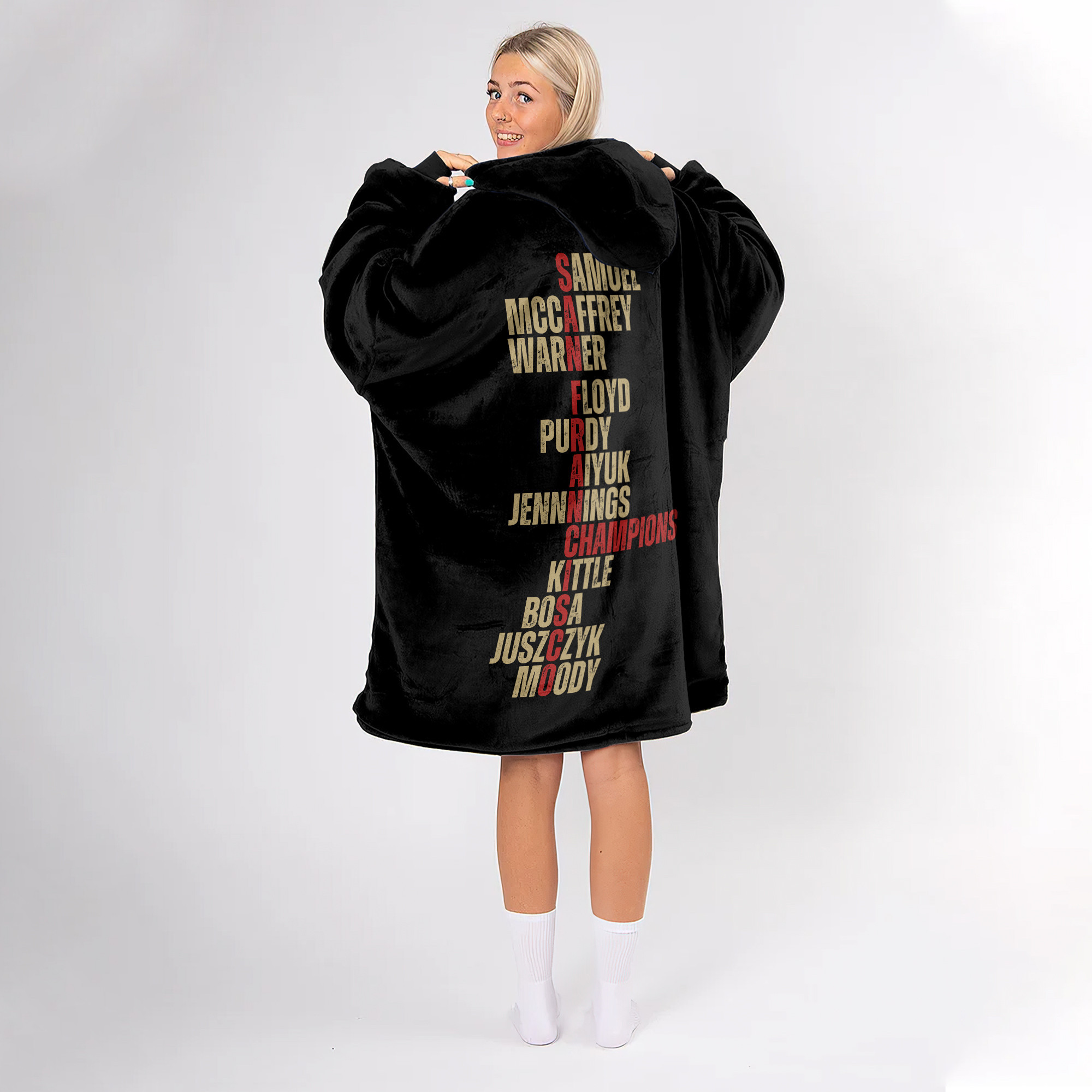 Adult Friends San Francisco 49ers Football Unisex Blanket Hoodie