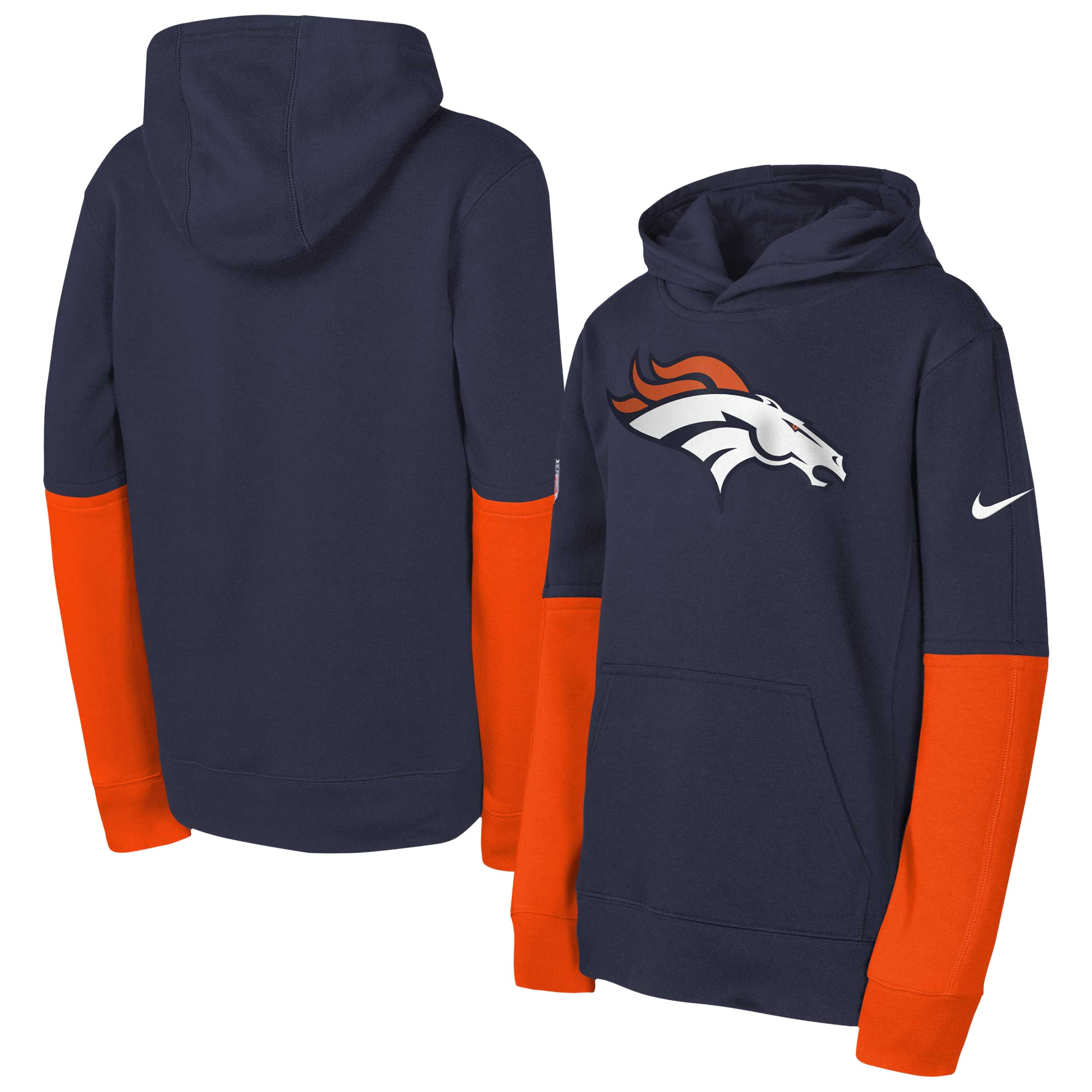 Denver Broncos Youth  Team Issue Club Pullover Hoodie - Navy