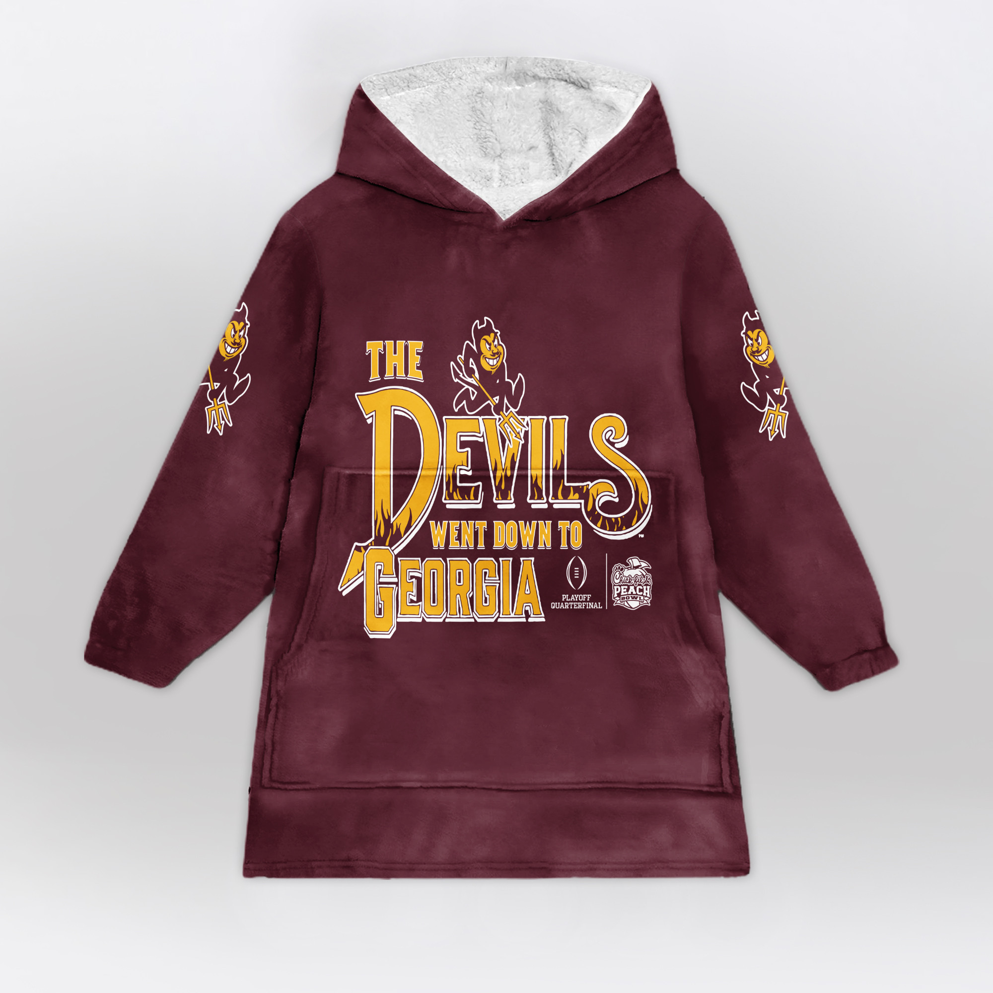 Adult Champions Arizona State Football Unisex Blanket Hoodie
