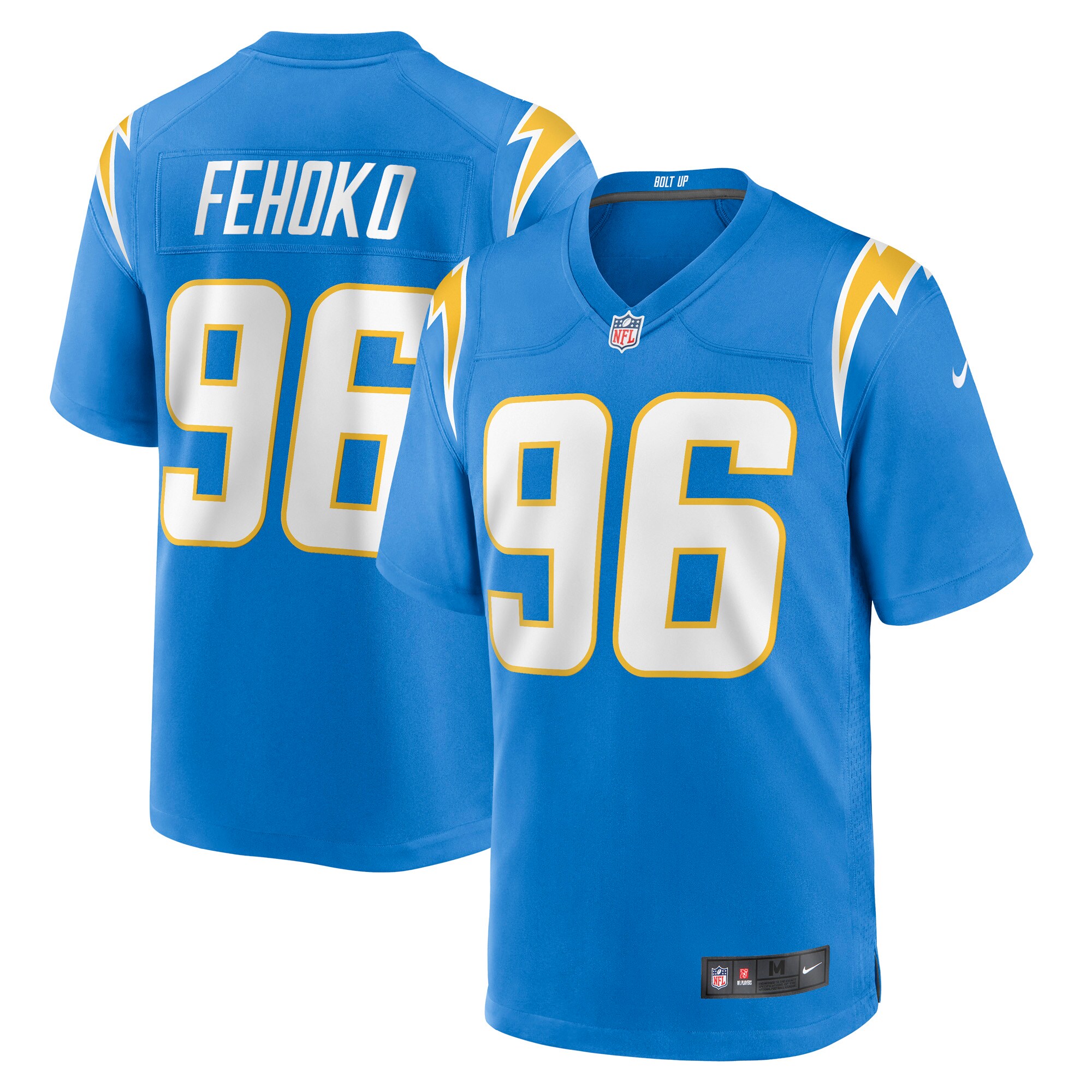 Breiden Fehoko Los Angeles Chargers  Game Player Jersey - Powder Blue