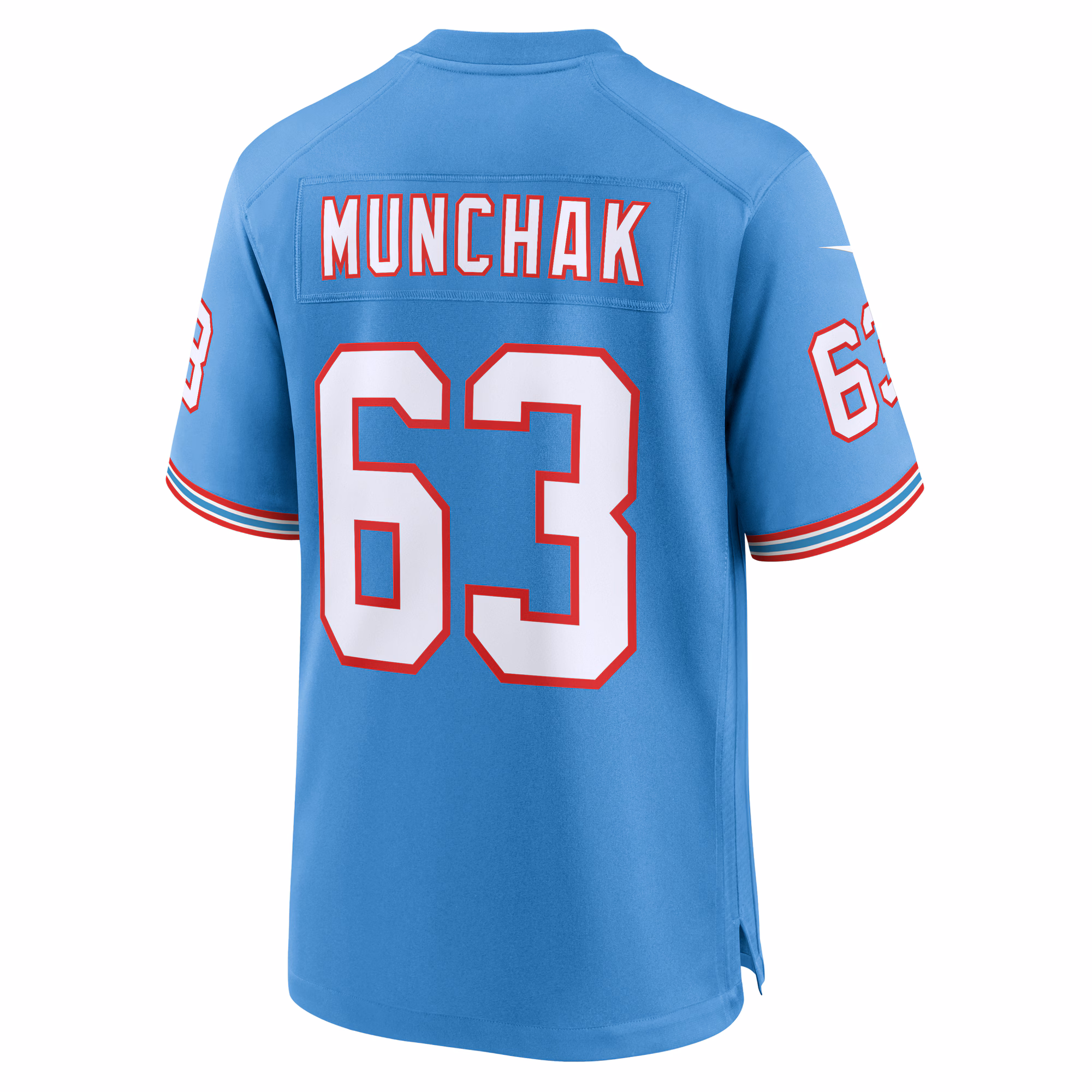 Mike Munchak Tennessee Titans Oilers Throwback Retired Player Game Jersey - Light Blue