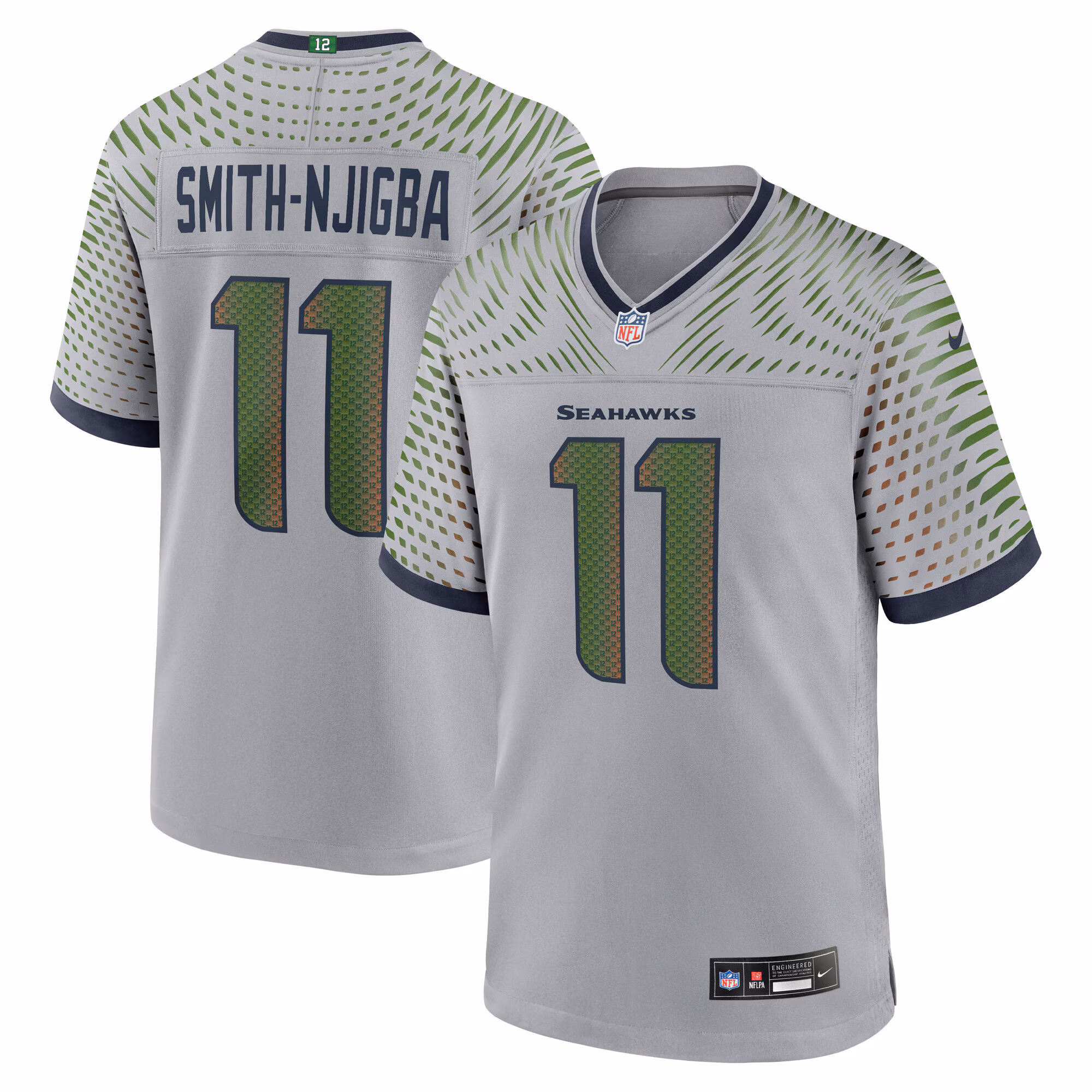 Jaxon Smith-Njigba #11 Seattle Seahawks 2025 Rivalries Collection Game Jersey - Wolf Gray