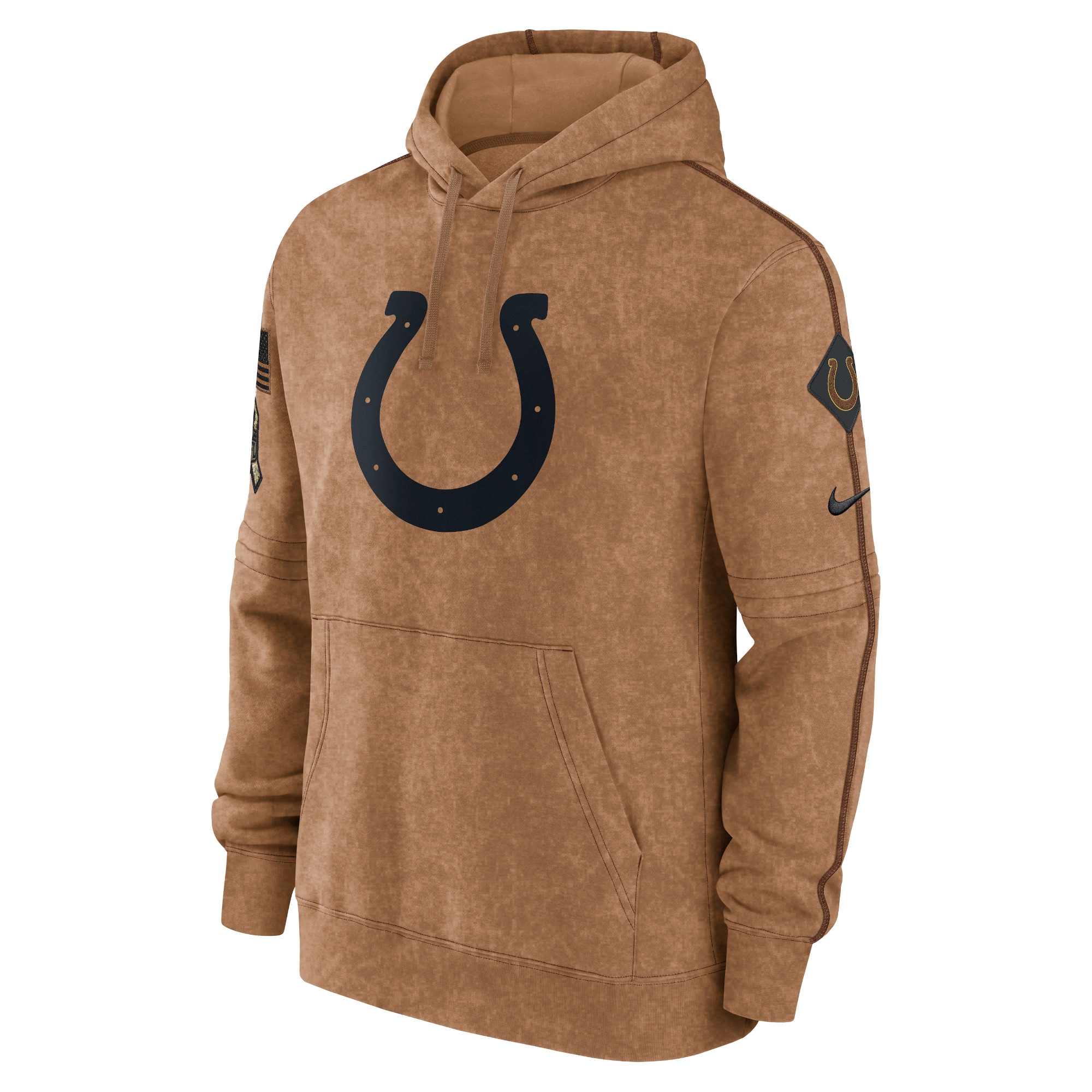 Indianapolis Colts  2023 Salute To Service Club Pullover Hoodie - Brown