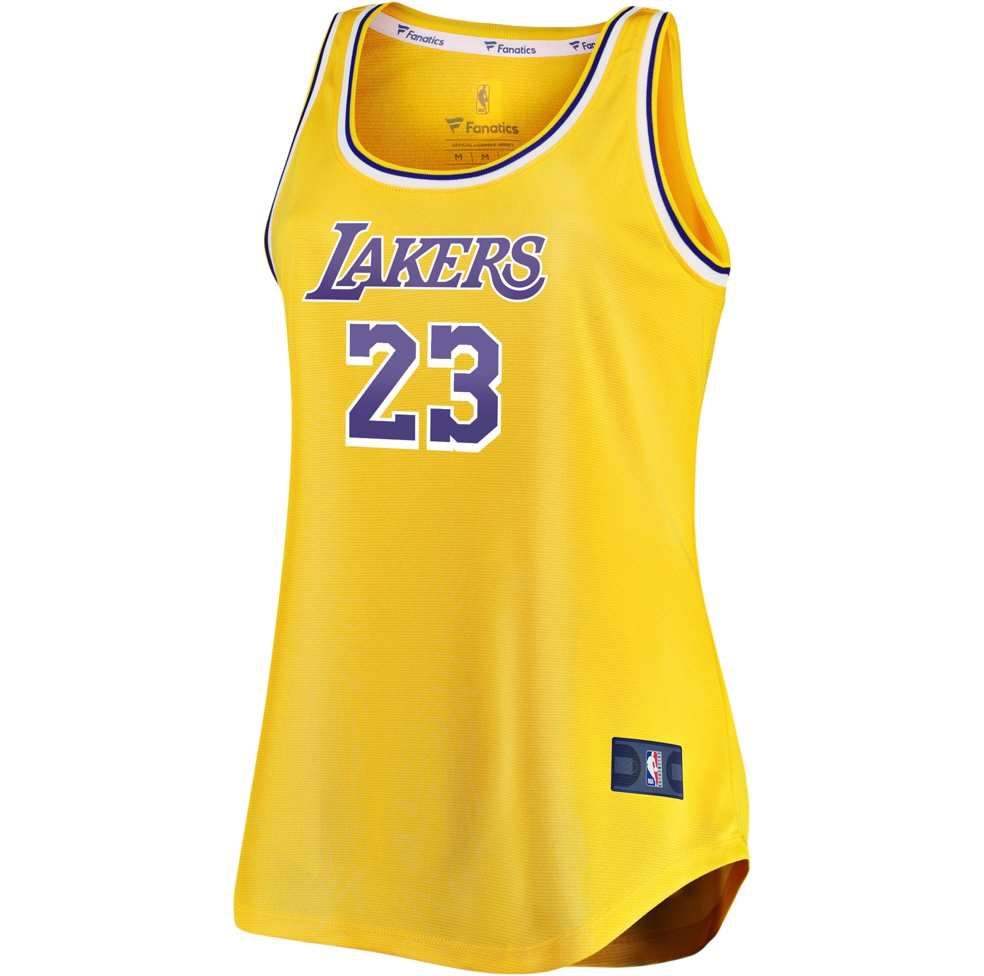 LeBron James Los Angeles Lakers  Women's Fast Break Tank Jersey - Gold