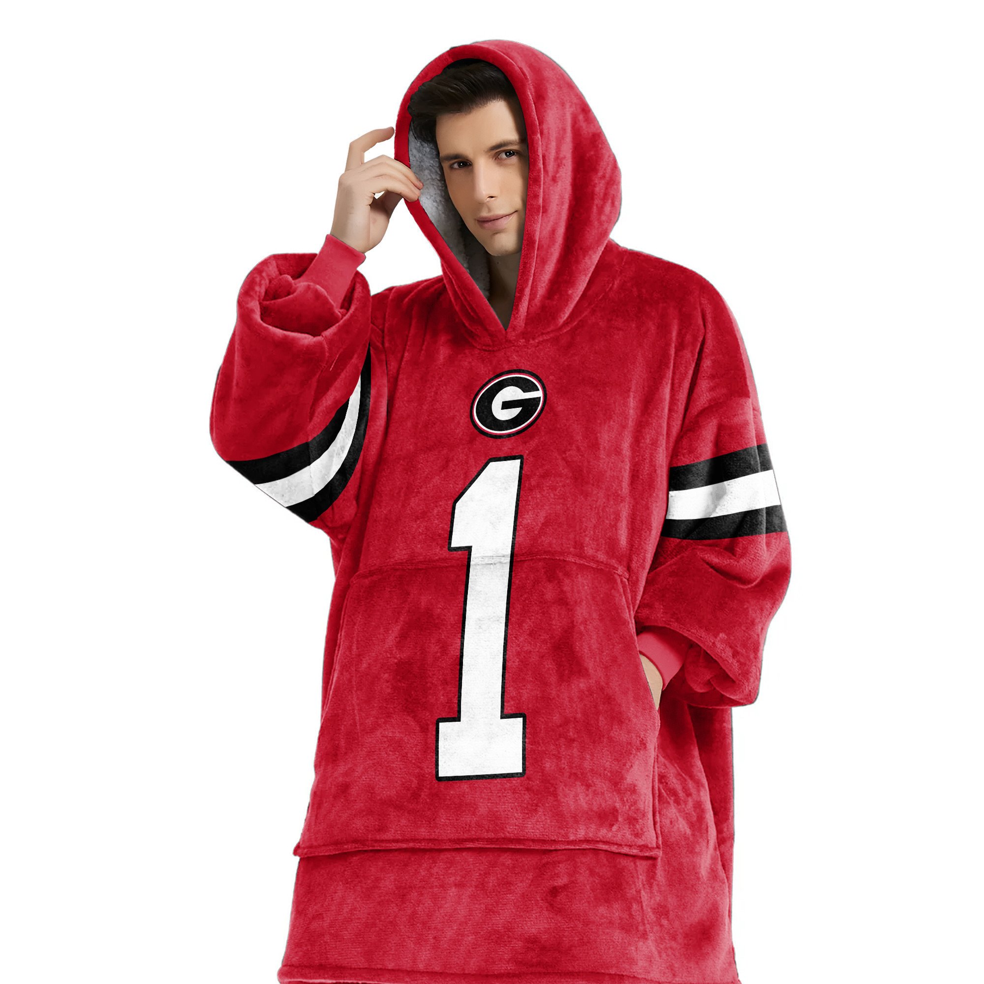 Adult 1 Georgia Football Unisex Blanket Hoodie