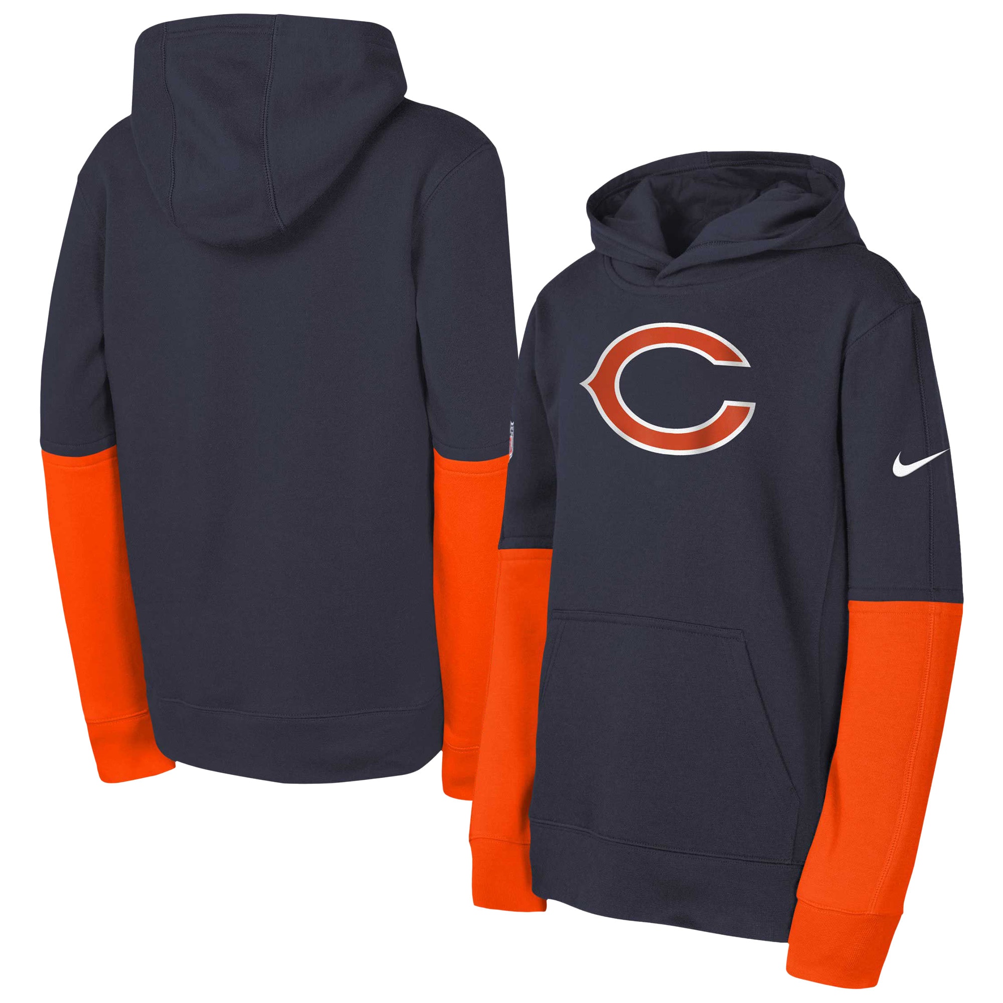 Chicago Bears Youth  Team Issue Club Pullover Hoodie - Navy