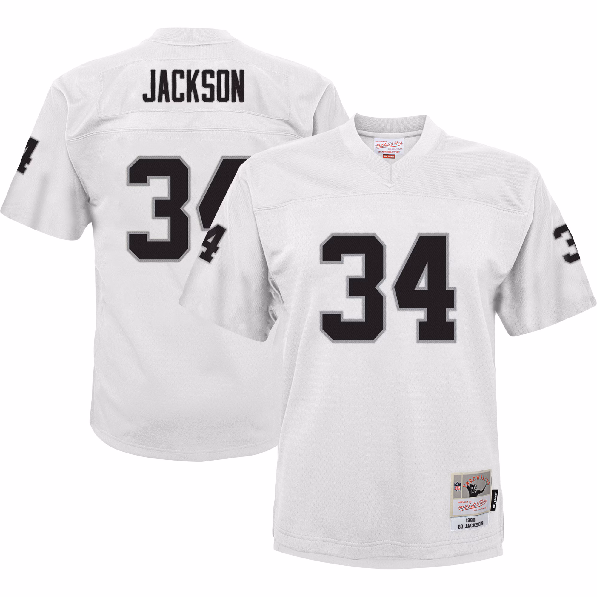 Bo Jackson Las Vegas Raiders Youth 1988 Retired Player Legacy Jersey - White