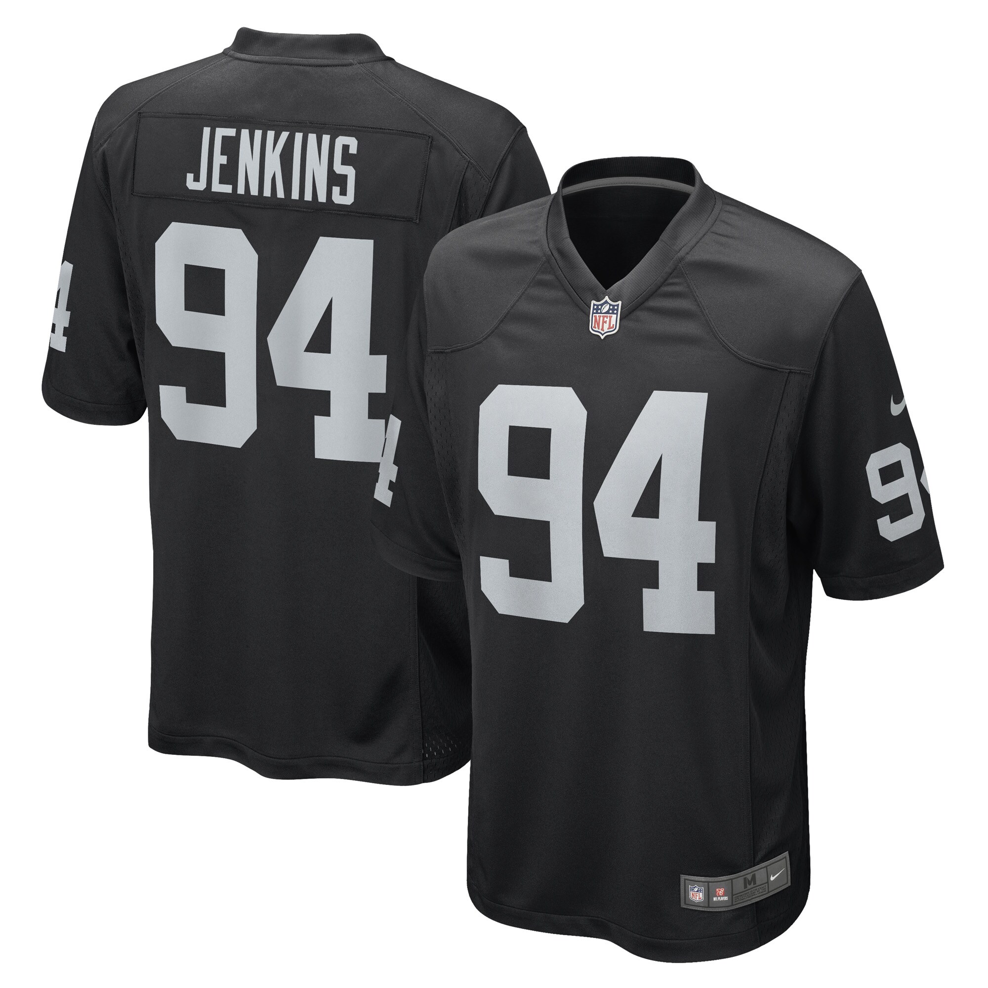 Jenkins Las Vegas Raiders  Game Player Jersey - Black