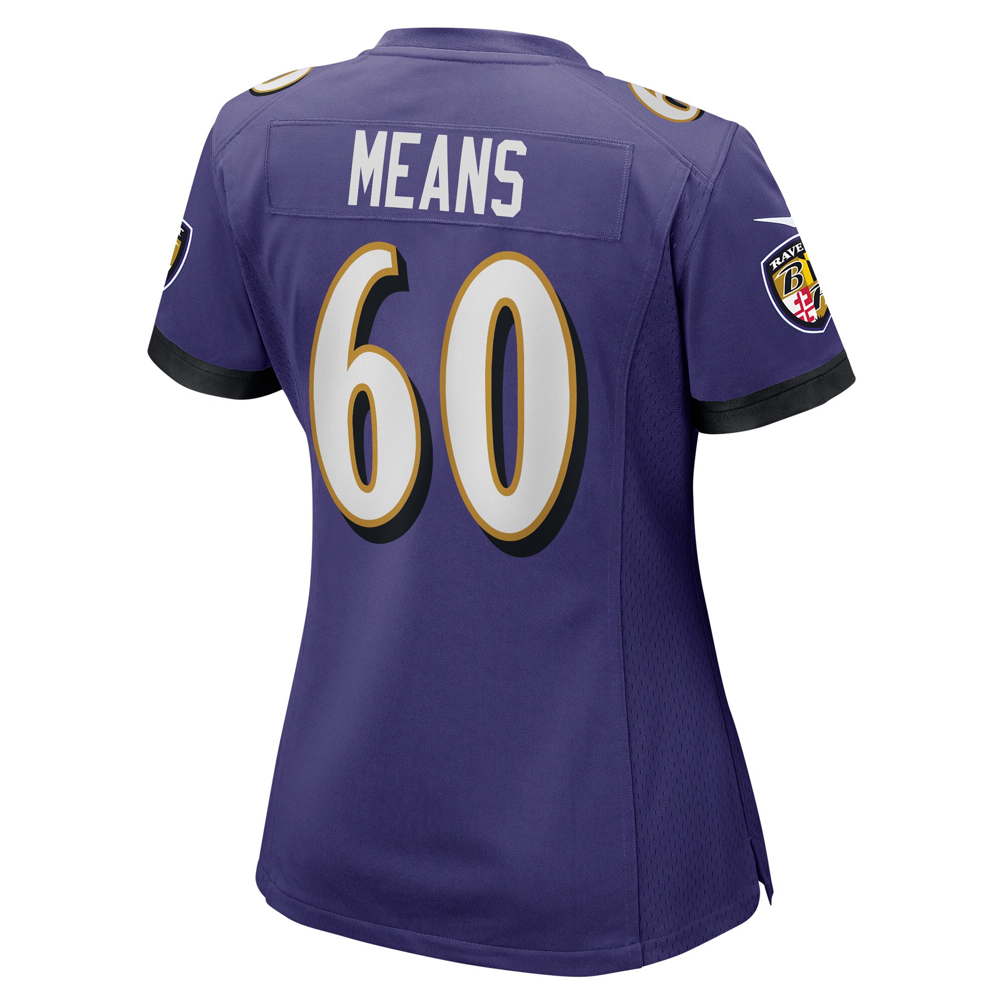 Steven Means Baltimore Ravens  Women's Game Player Jersey - Purple