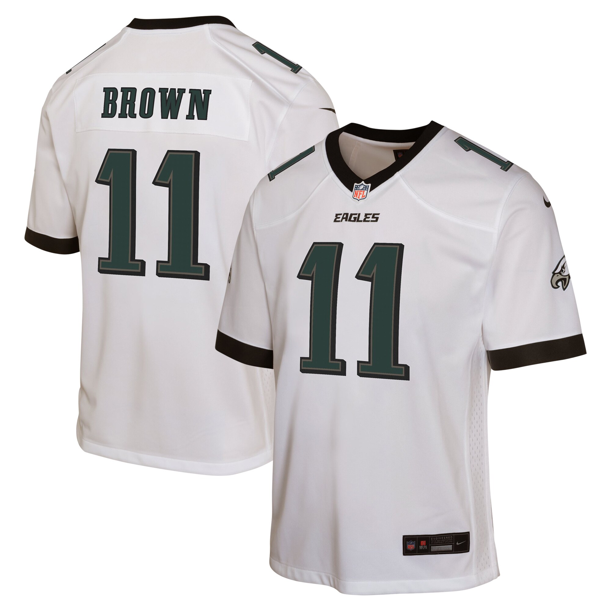 A.J. Brown Philadelphia Eagles Youth Game Jersey - Midnight Green