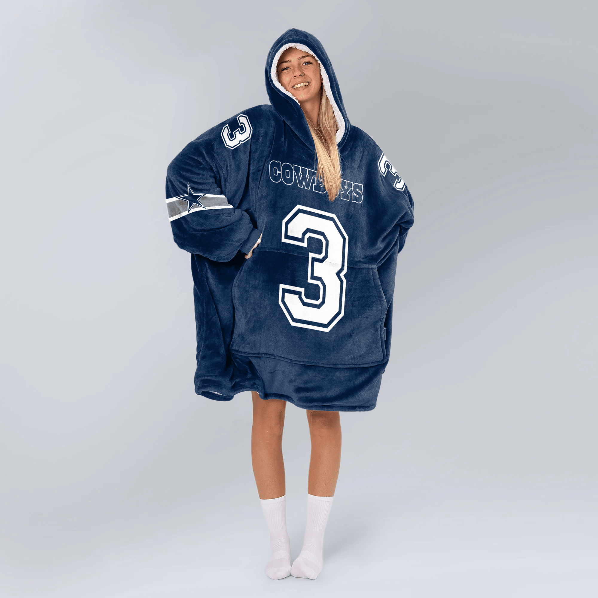 Adult G.P 3 Dalllas Football Unisex Blanket Hoodie