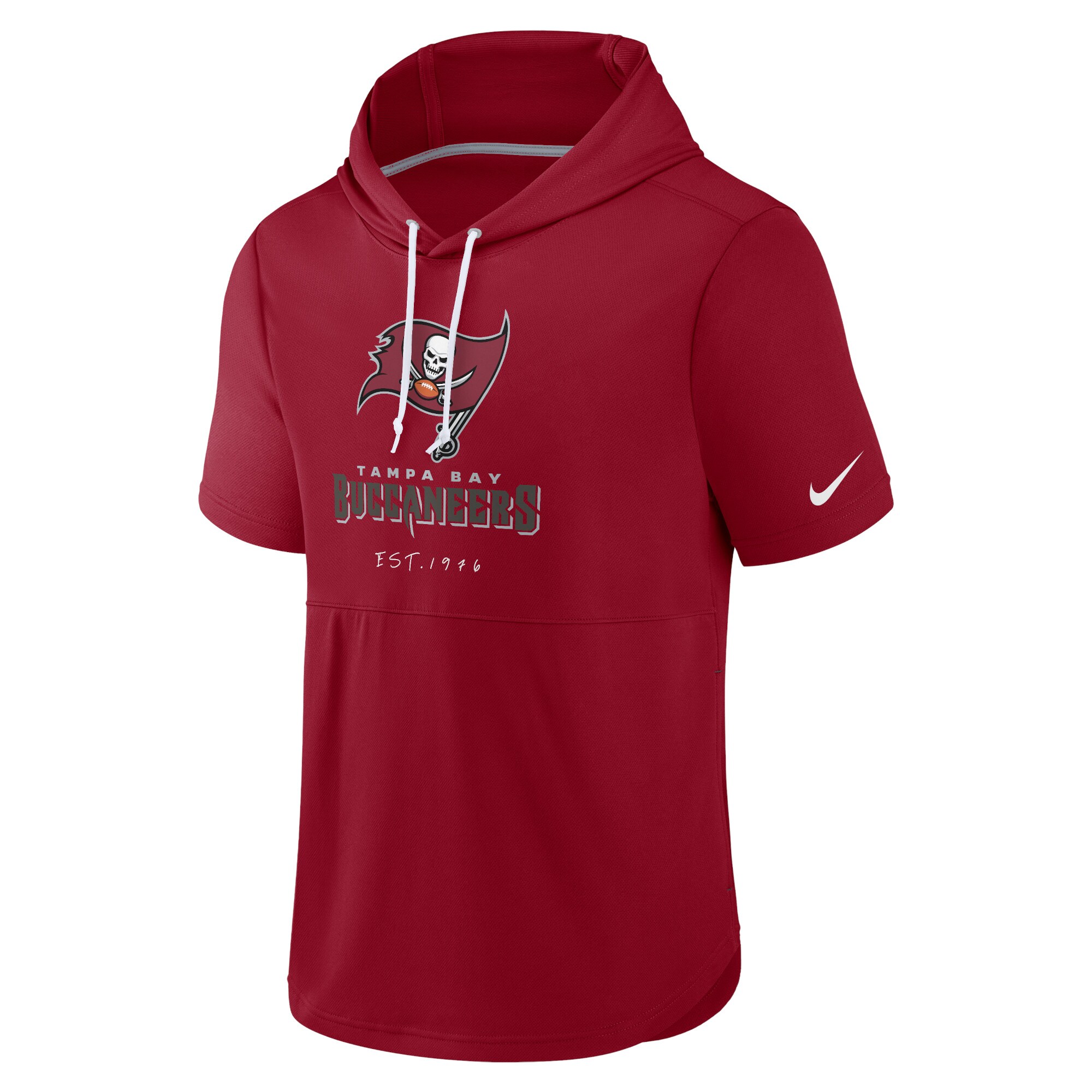 Tampa Bay Buccaneers Short Sleeve Pullover Hoodie - Red