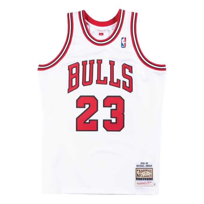 Authentic Jersey Chicago Bulls Home 1995-96 Michael
