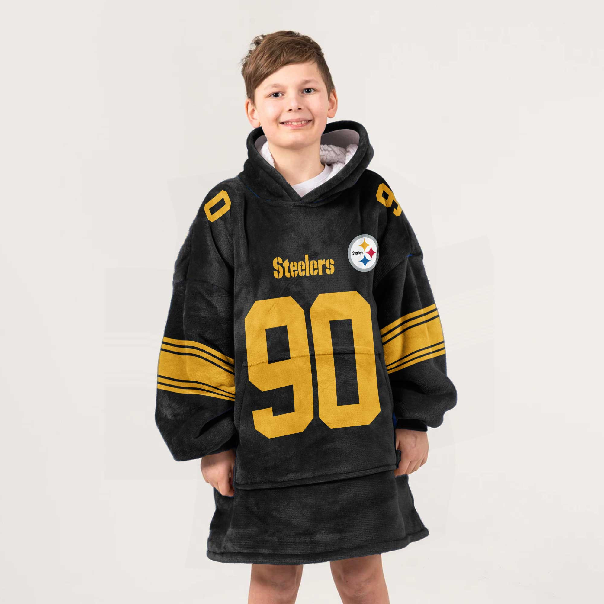 Adult 90 Pittsburgh Football Unisex Blanket Hoodie