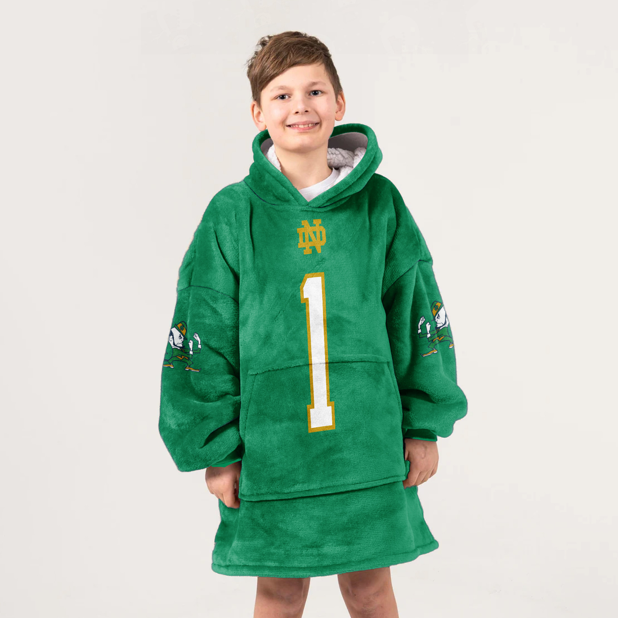 Adult 1 Notre Dame Football Unisex Blanket Hoodie