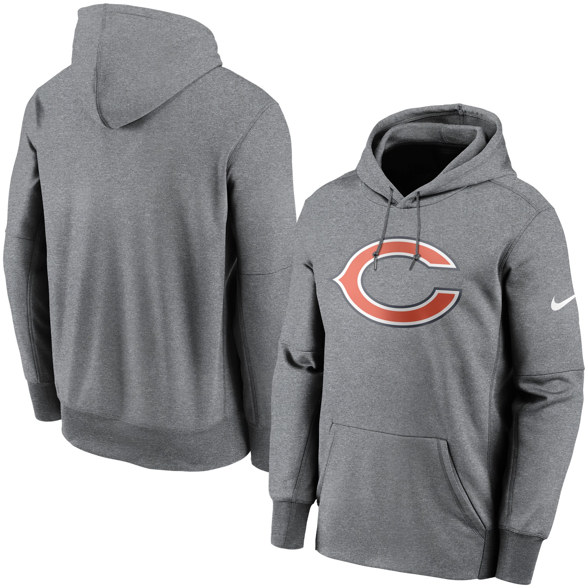 Chicago Bears Fan Gear Primary Logo Therma Performance Pullover Hoodie - Navy
